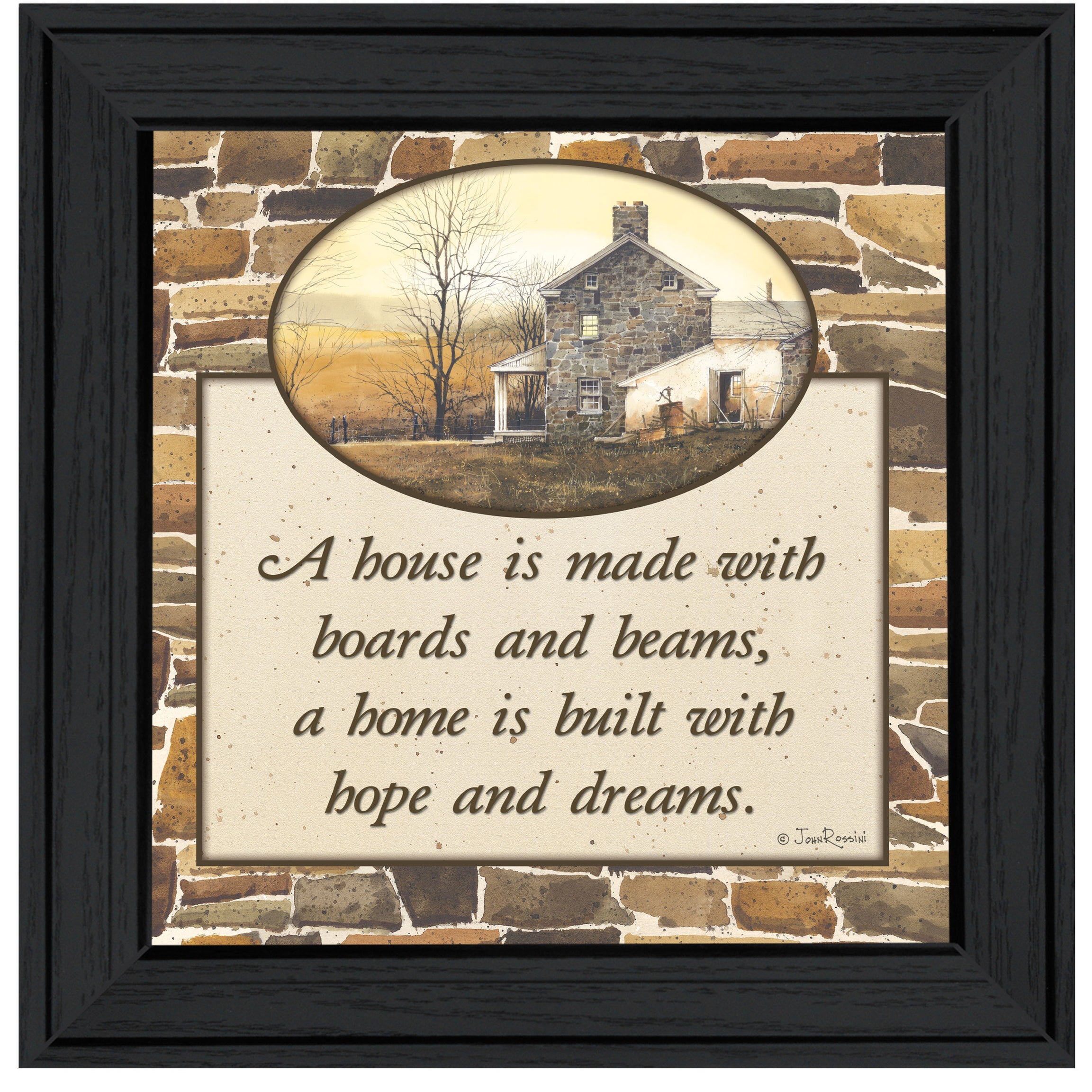 "Hope and Dreams" by Artisan John Rossini, Ready to Hang Framed Print, Black Frame--1