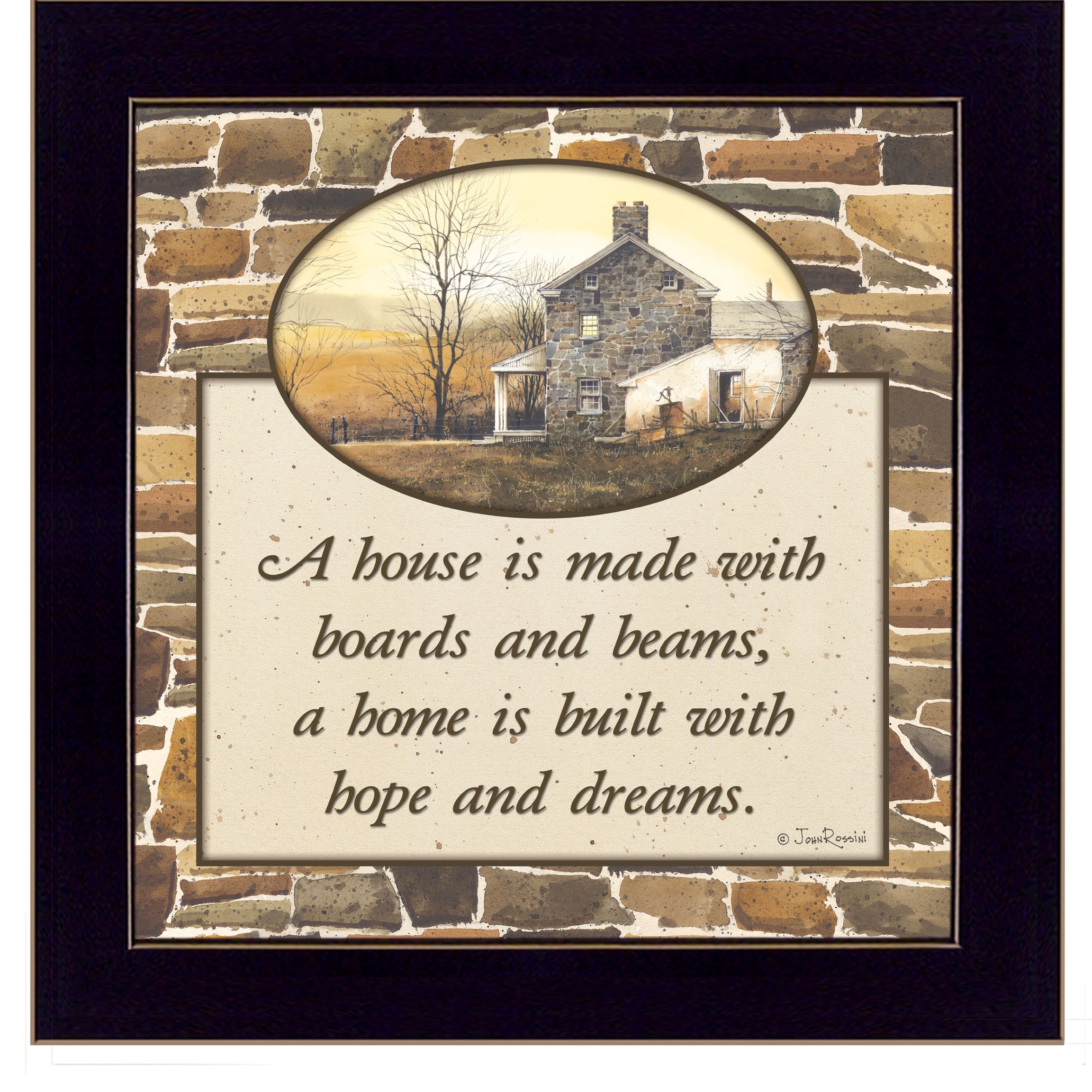 "Hope and Dreams" by Artisan John Rossini, Ready to Hang Framed Print, Black Frame--1