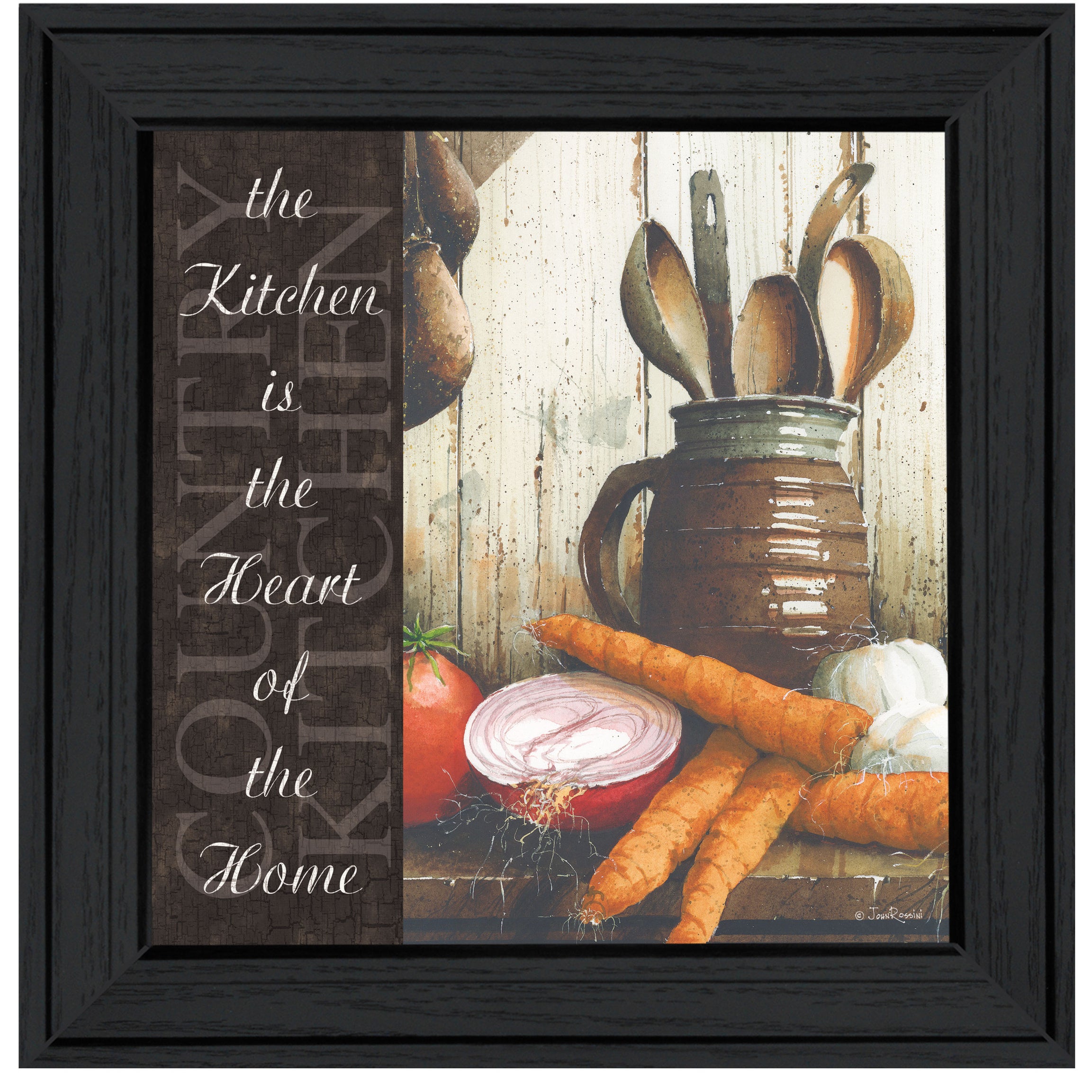 "Heart of the Home" by Artisan John Rossini, Ready to Hang Framed Print, Black Frame--1