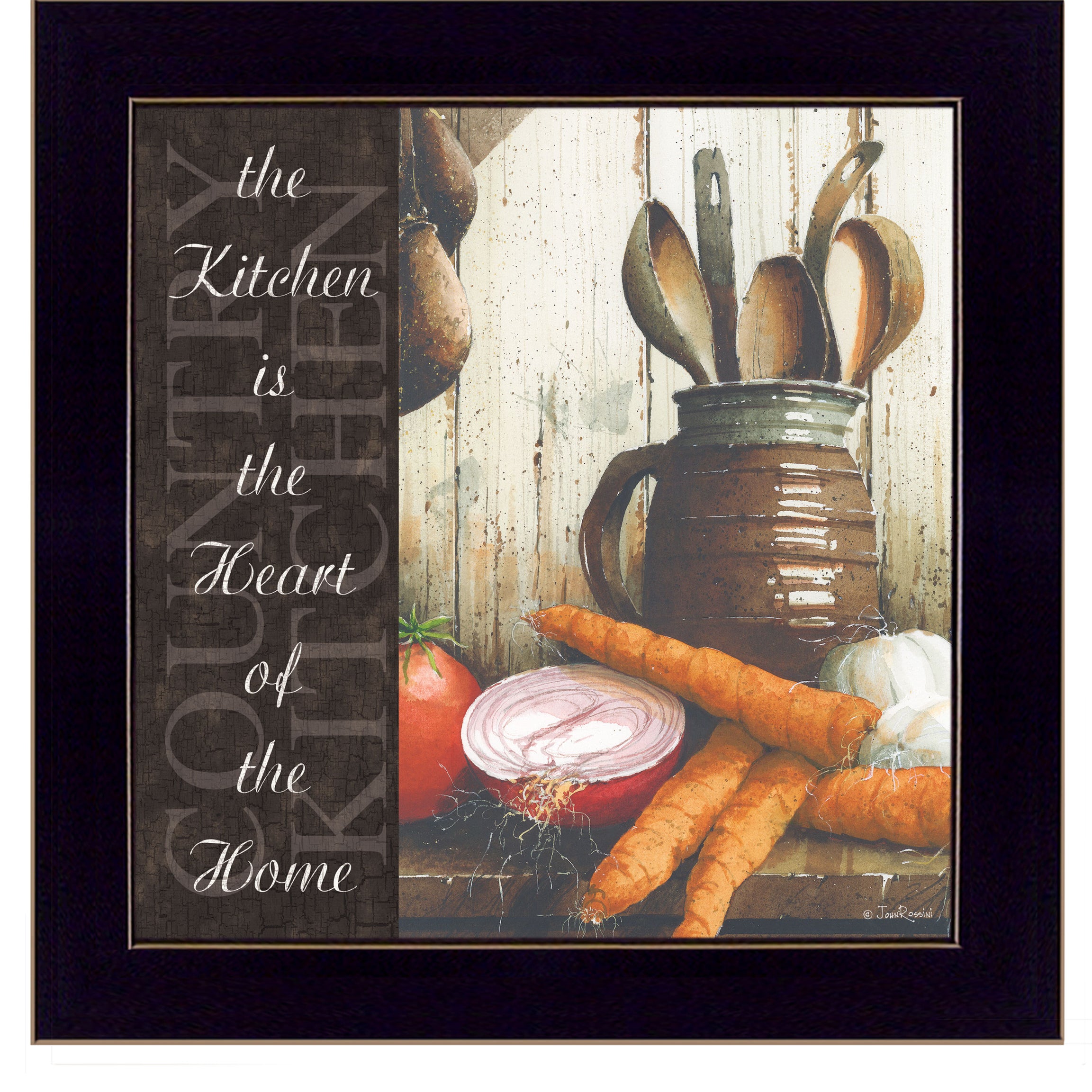 "Heart of the Home" by Artisan John Rossini, Ready to Hang Framed Print, Black Frame--1