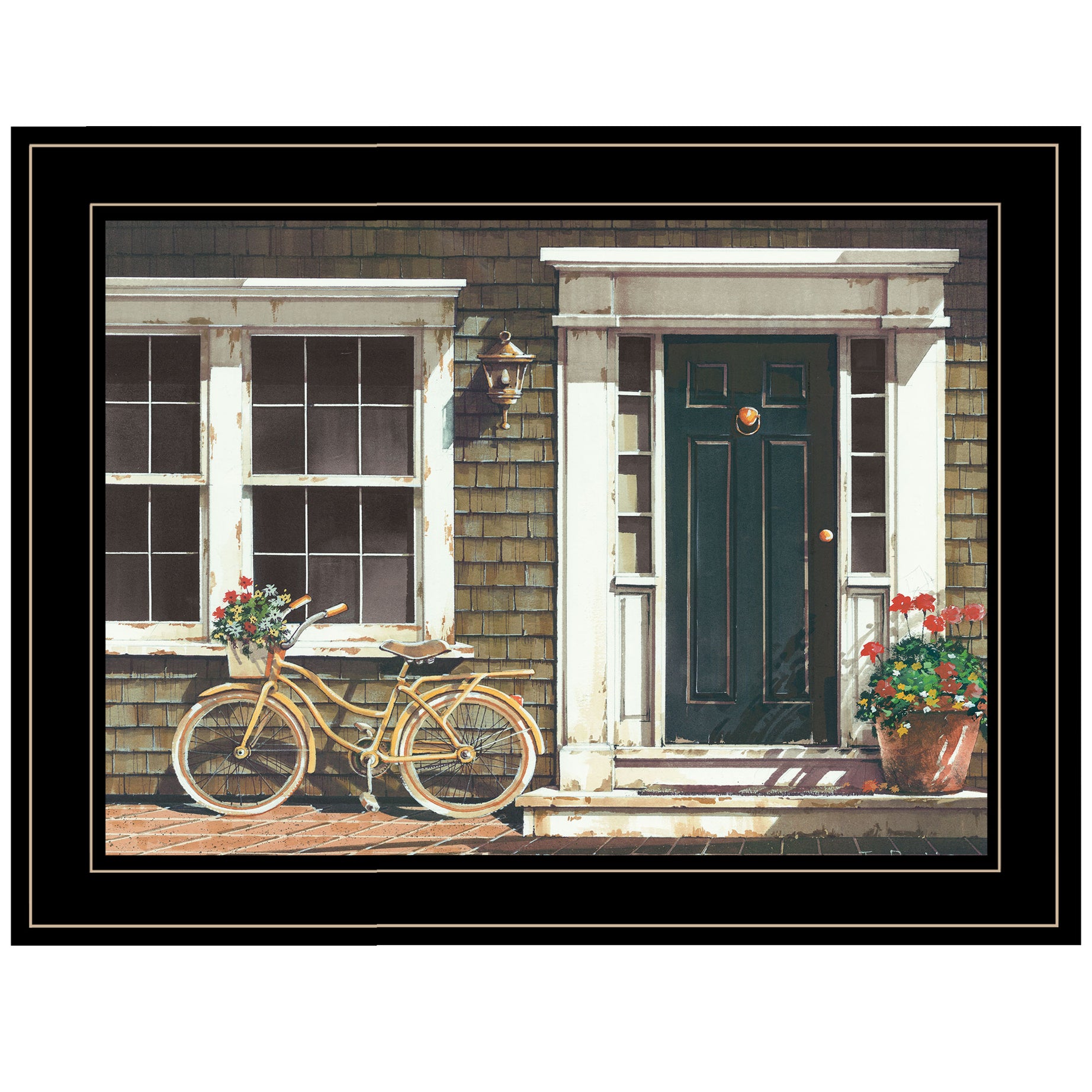 "Parked Out Front" by John Rossini, Ready to Hang Framed Print, Black Frame--1