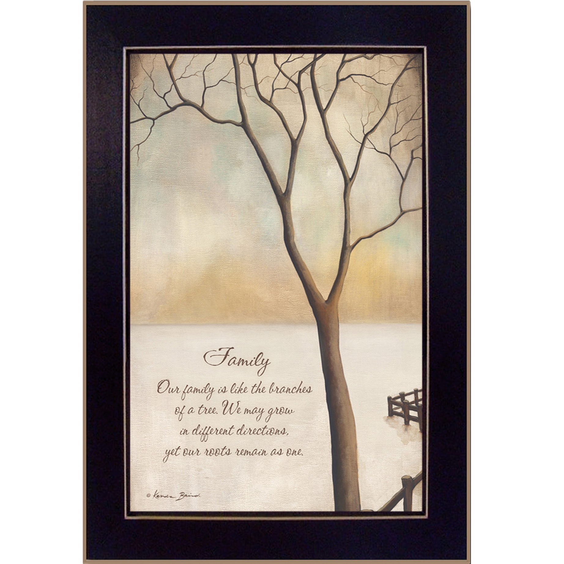 "Family" By Kendra Baird, Printed Wall Art, Ready To Hang Framed Poster, Black Frame--1