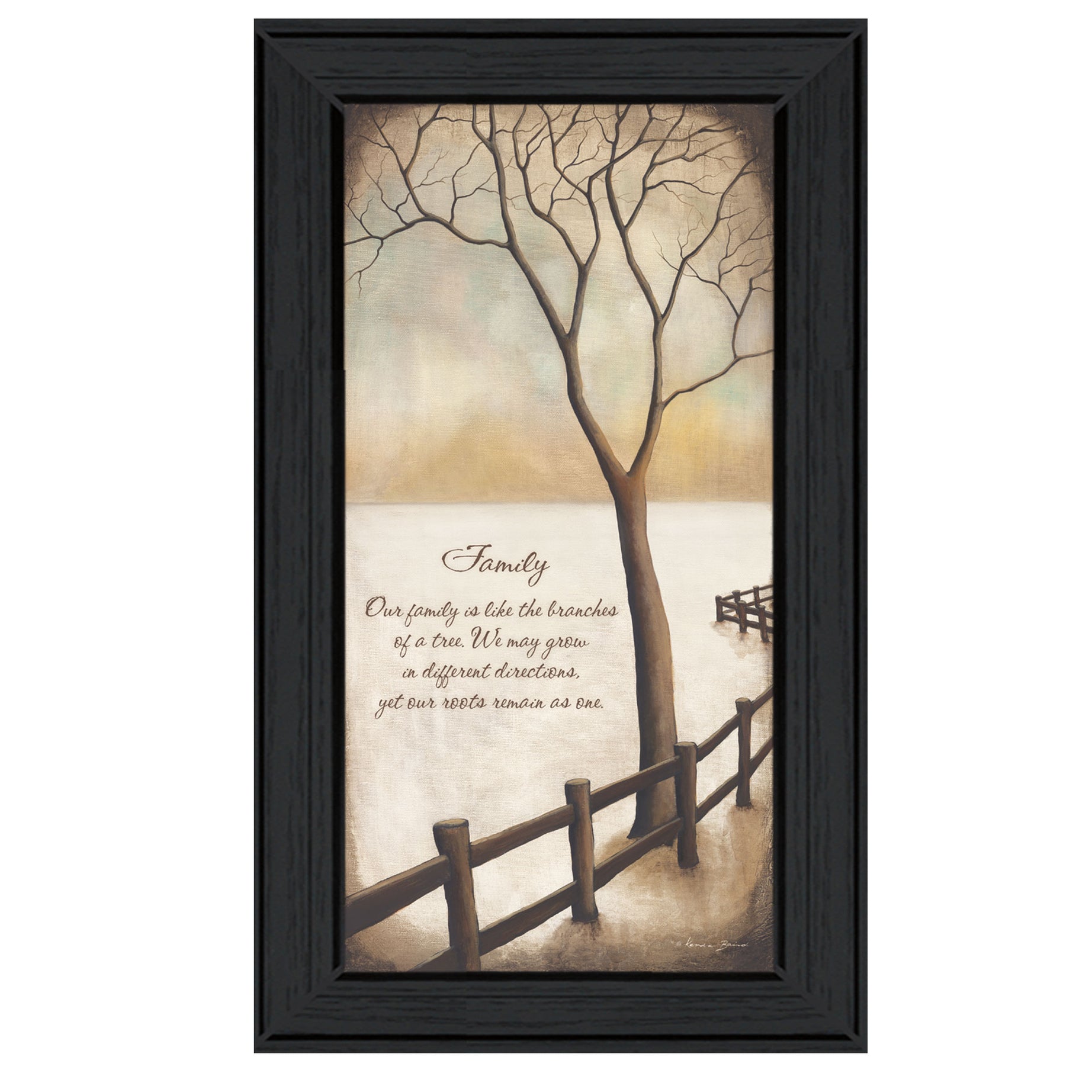 "Family" By Kendra Baird, Ready to Hang Framed Print, Black Frame--1