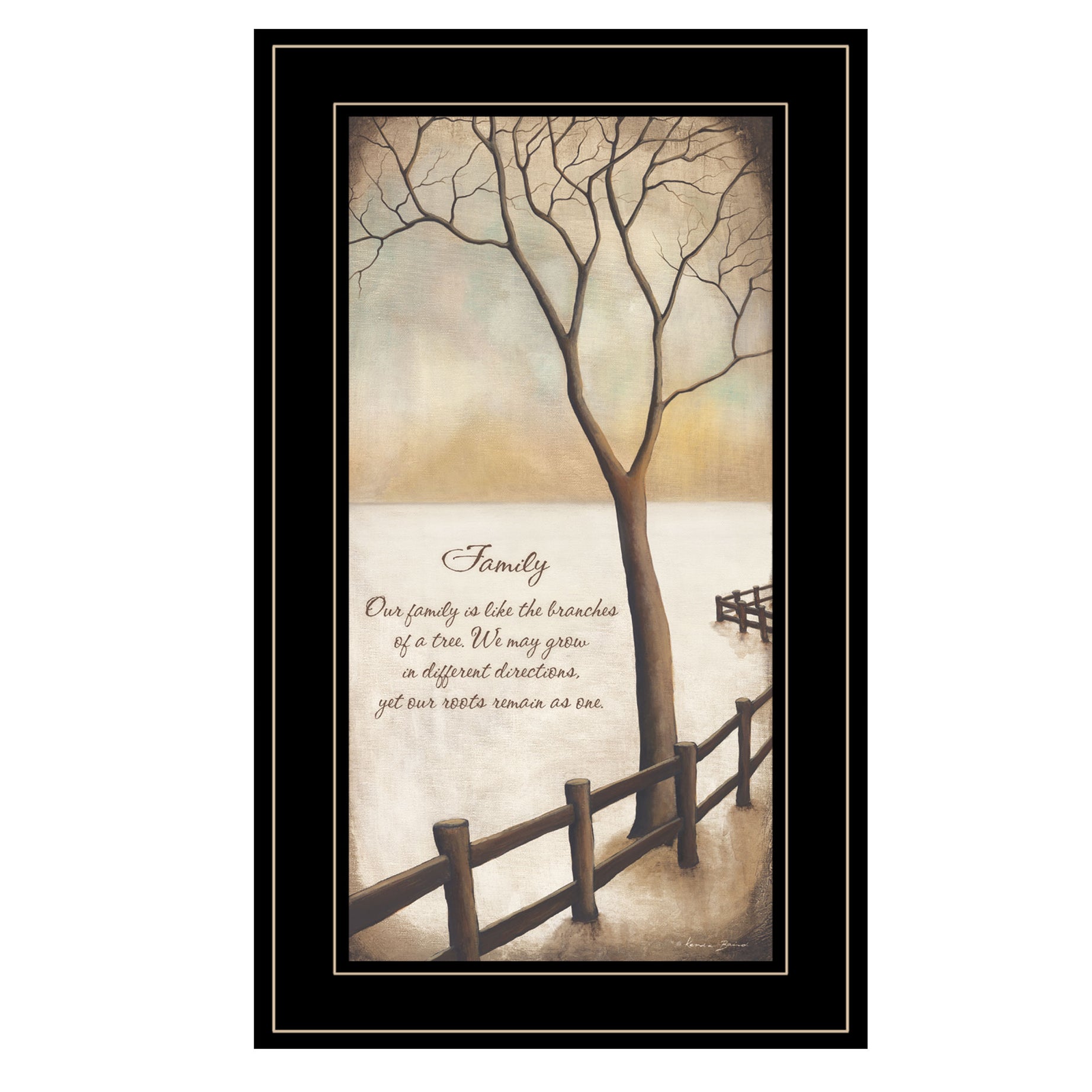 "Family" By Kendra Baird, Ready to Hang Framed Print, Black Frame--1