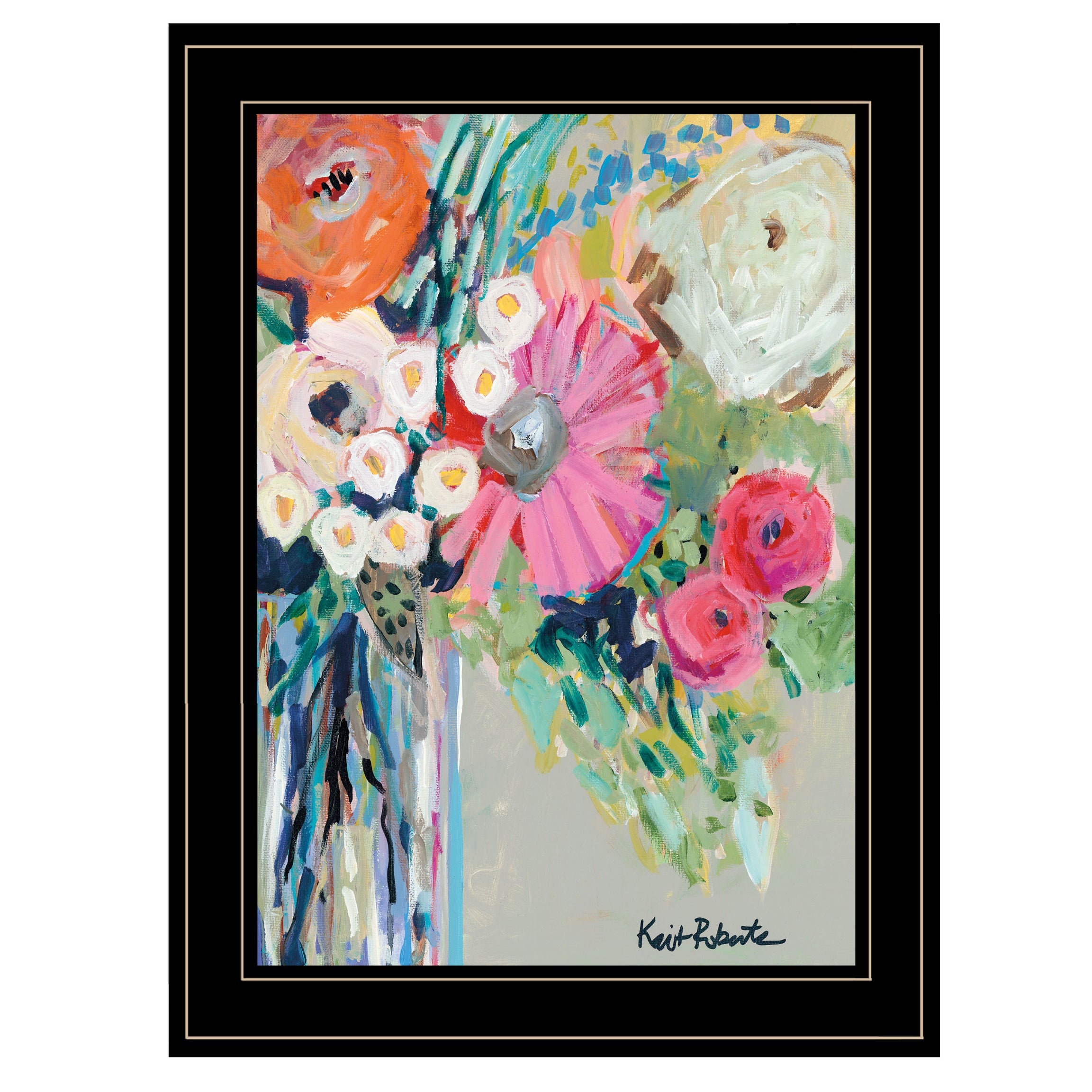 "From Mrs. Hazel's Garden" by Kait Roberts, Ready to Hang Framed Print, Black Frame--1