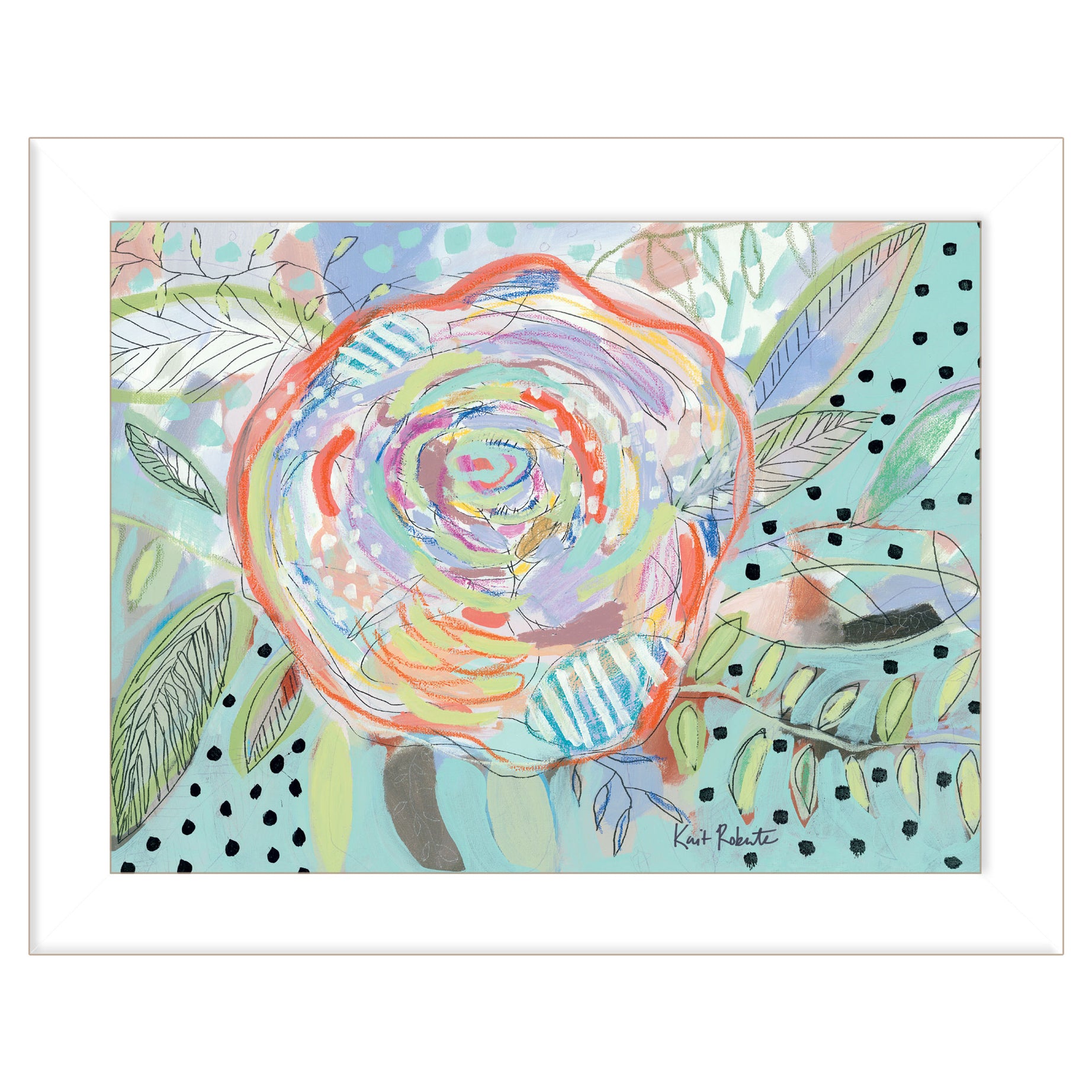 "Bloom for Yourself" by Kait Roberts, Ready to Hang Framed Print, White Frame--1