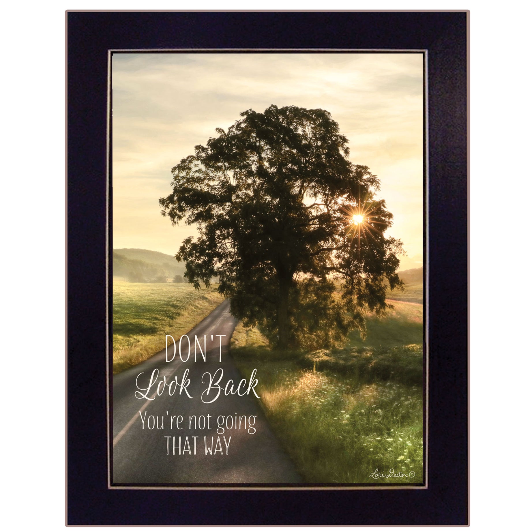 "Don't Look Back by Lori Deiter" by Lori Deiter, Ready to Hang Framed Print, Black Frame--1