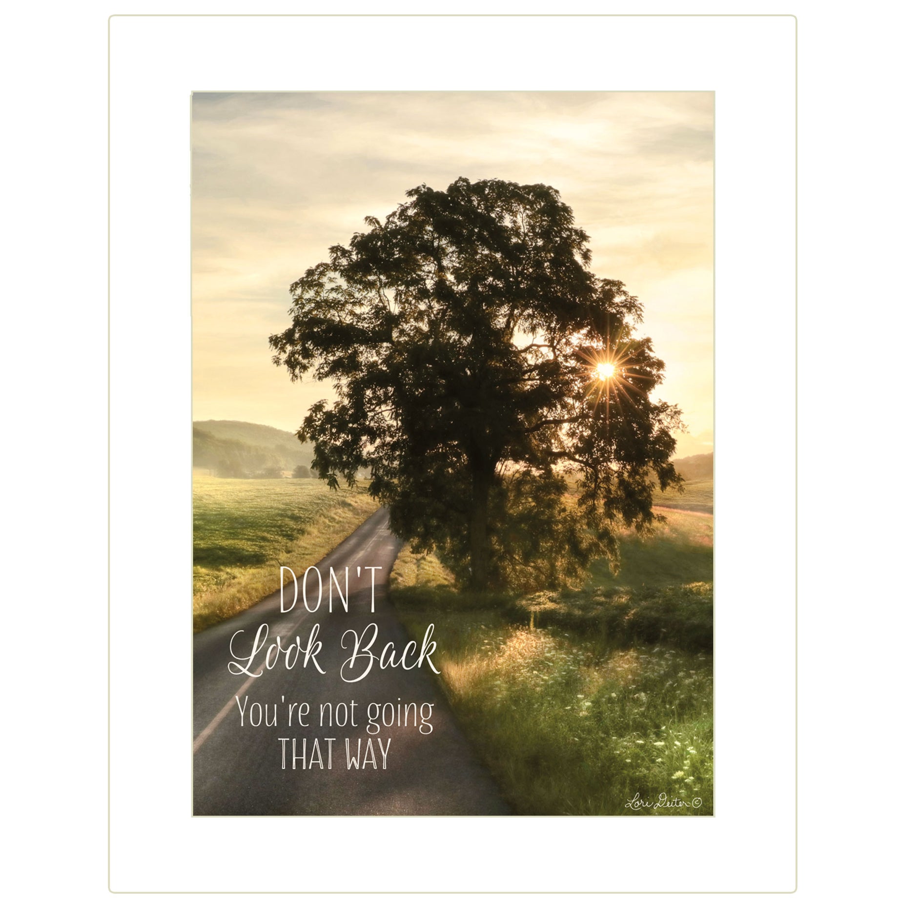 "Don't Look Back by Lori Deiter" by Lori Deiter, Ready to Hang Framed Print, White Frame--1