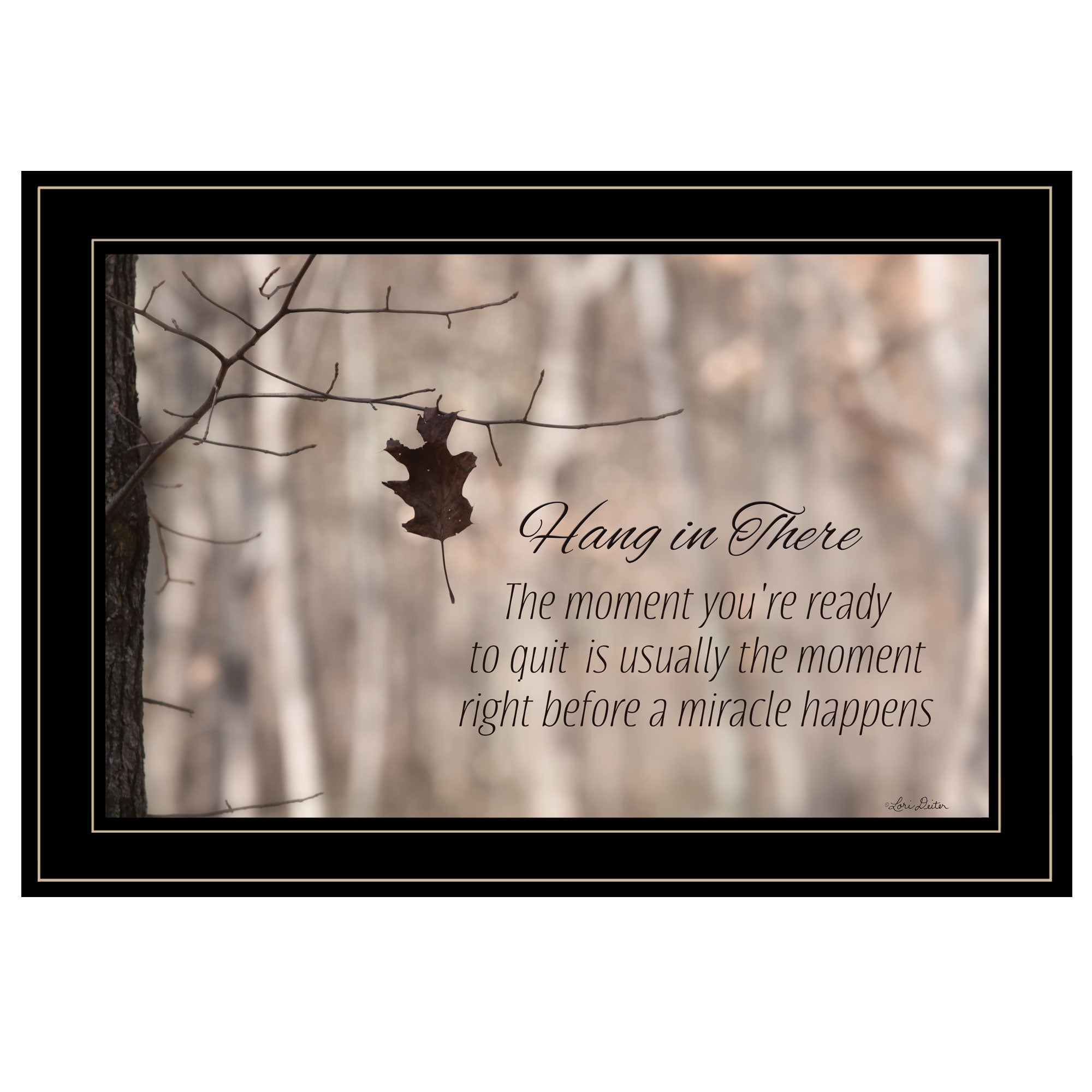 "Hang in There! " by Lori Deiter, Ready to Hang Framed Print, Black Frame--1