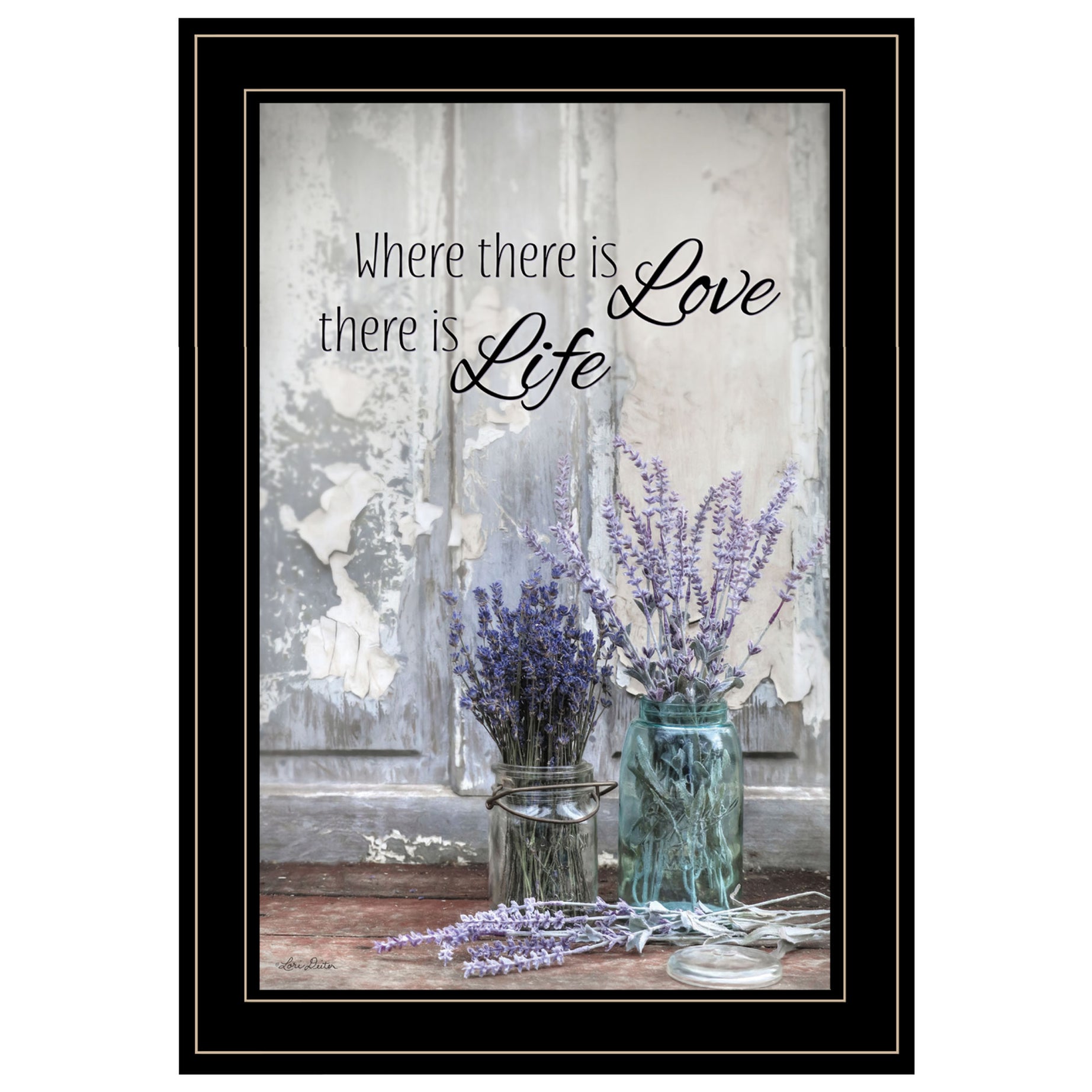 "Where There is Love" by Lori Deiter, Ready to Hang Framed Print, Black Frame--1