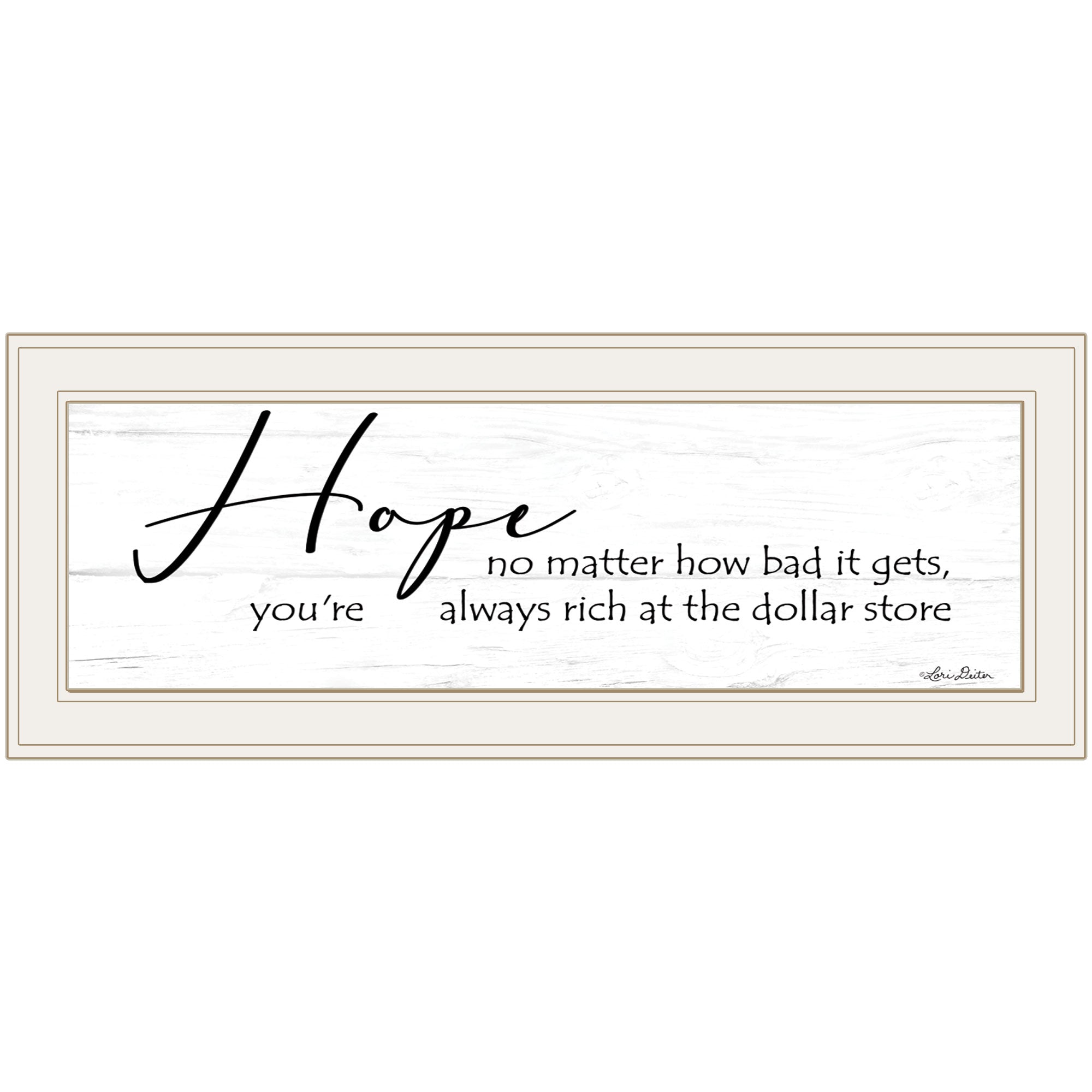 "Hope" by Lori Deiter, Ready to Hang Framed Print, White Frame--1