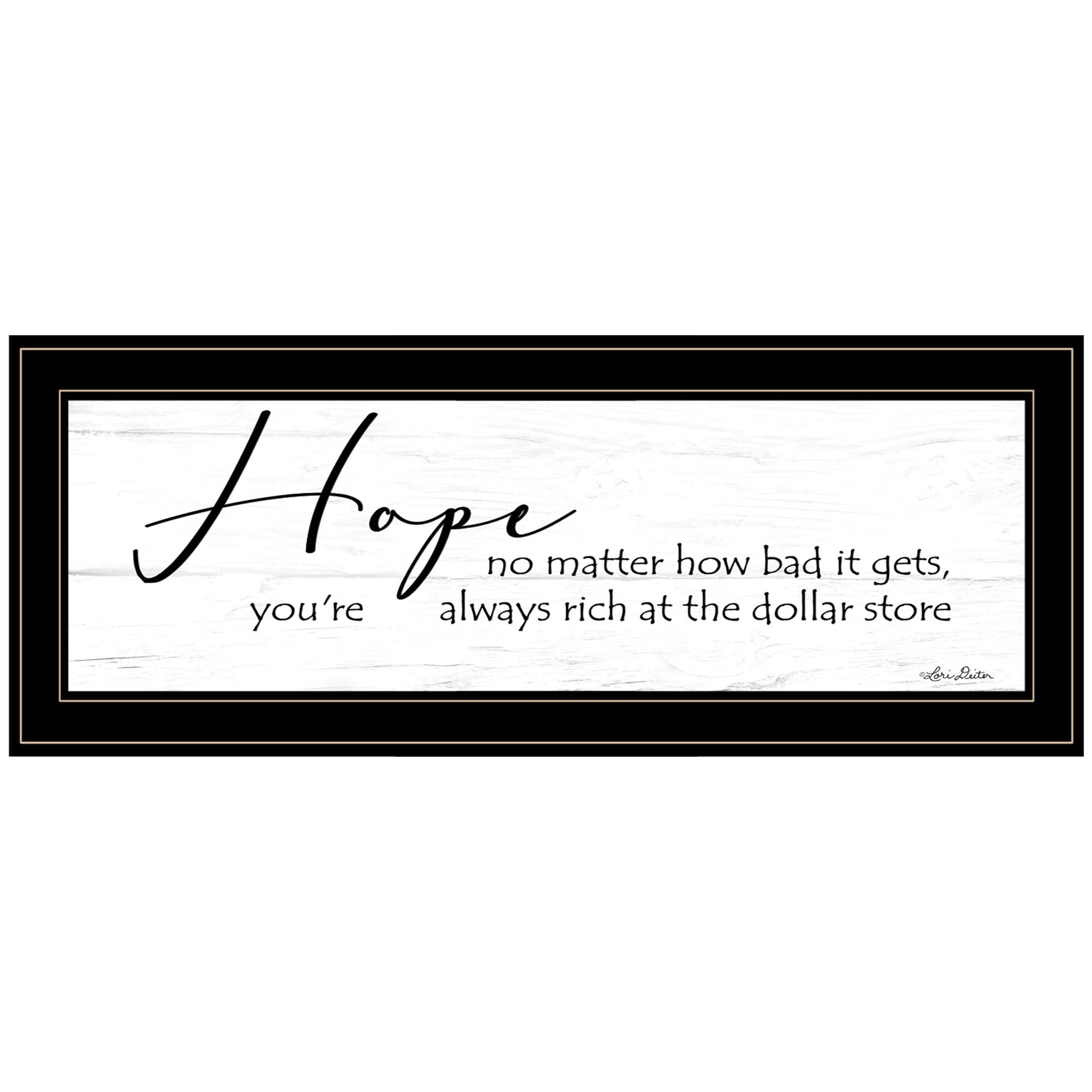 "Hope" by Lori Deiter, Ready to Hang Framed Print, Black Frame--1