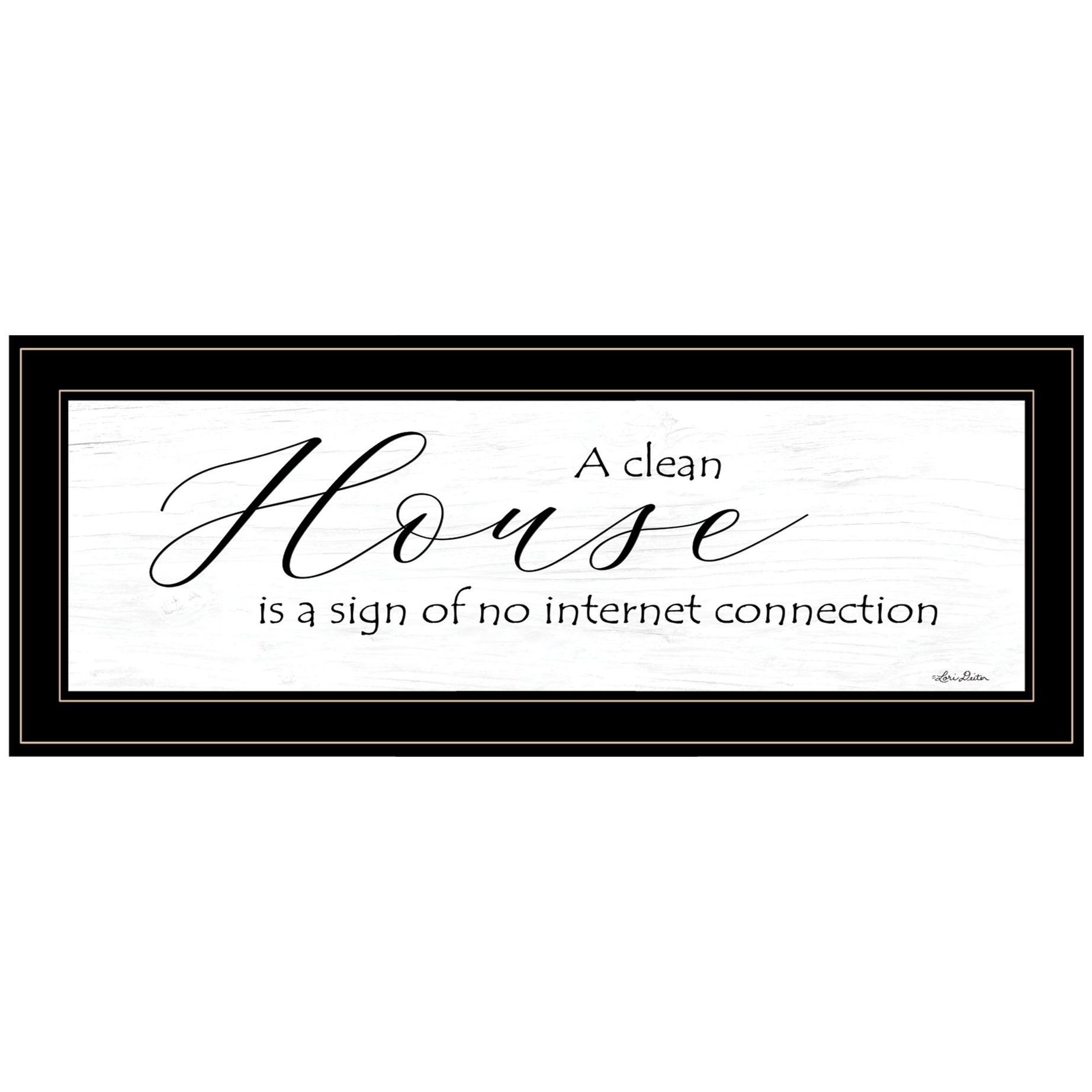 "A Clean House" by Lori Deiter, Ready to Hang Framed Print, Black Frame--1