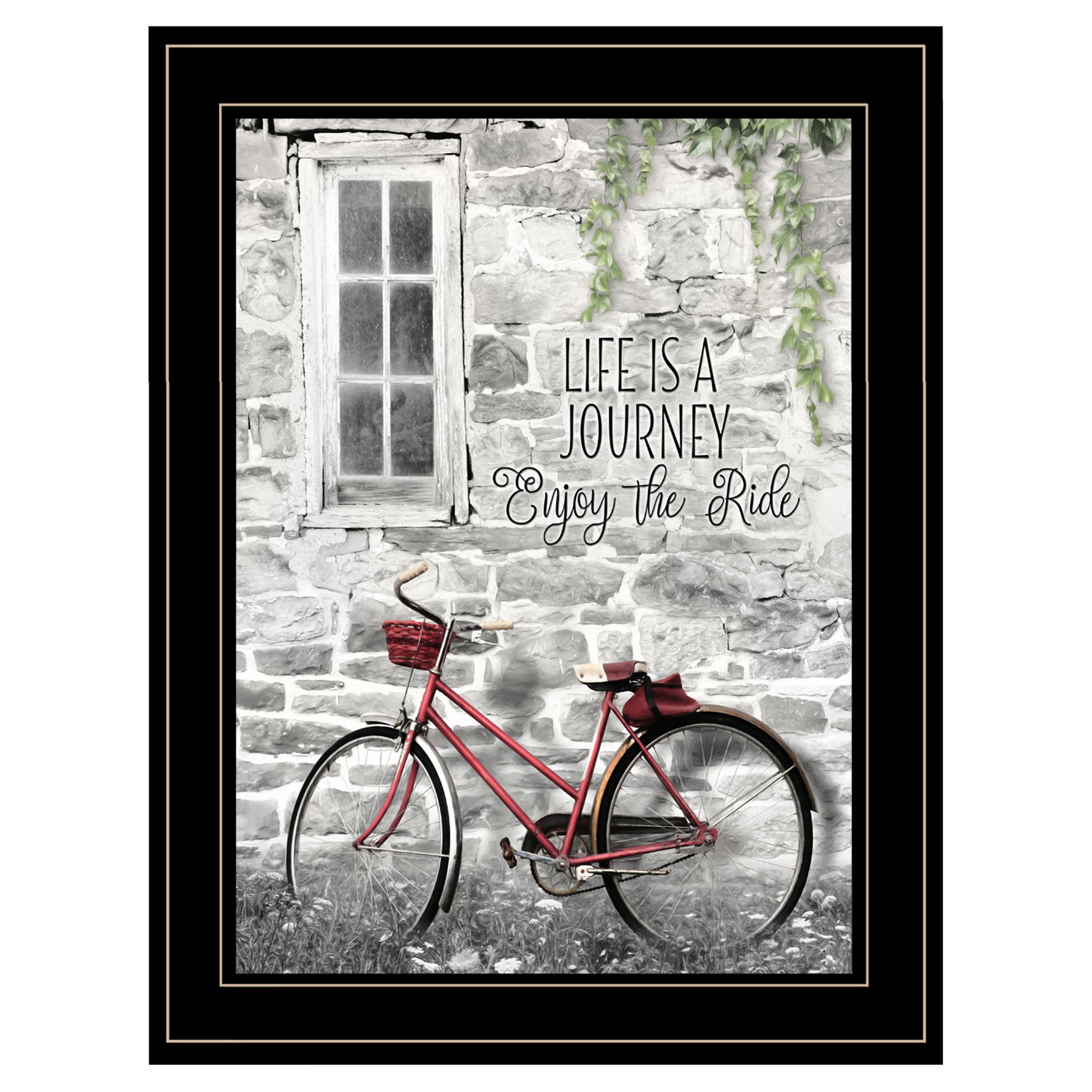 "Life is a Journey" by Lori Deiter, Ready to Hang Framed Print, Black Frame--1