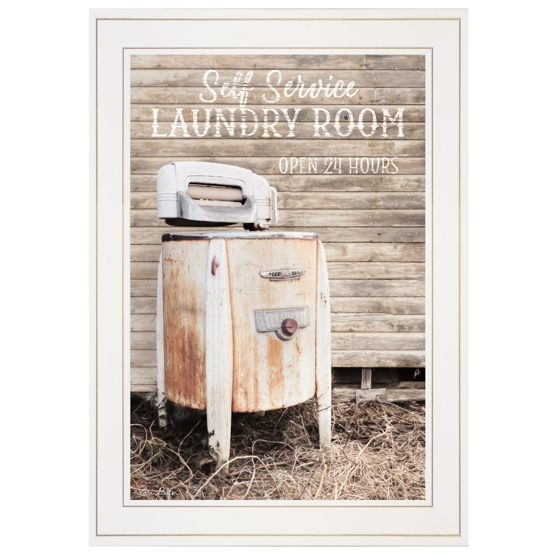 "Laundry Room" by Lori Deiter, Ready to Hang Framed Print, White Frame--1