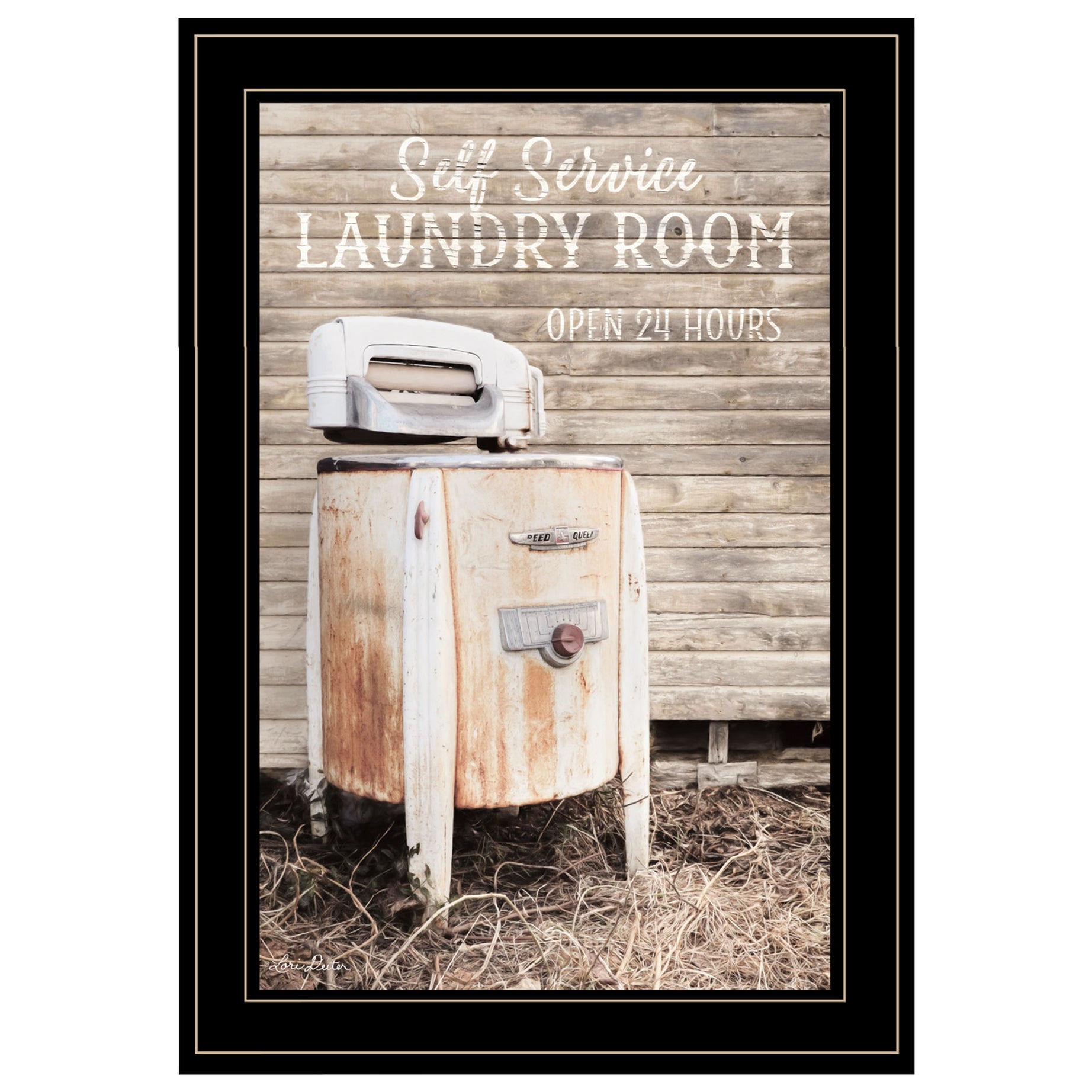 "Laundry Room" by Lori Deiter, Ready to Hang Framed Print, Black Frame--1