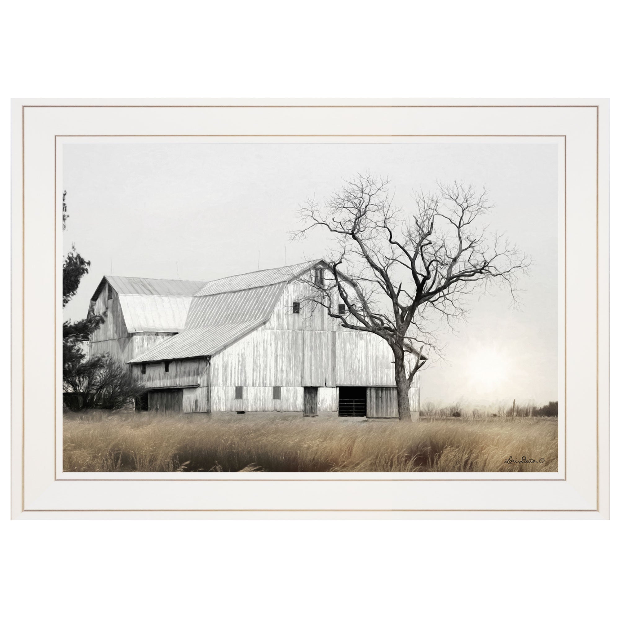 "Ohio Fields I" by Lori Deiter, Ready to Hang Framed Print, White Frame--1