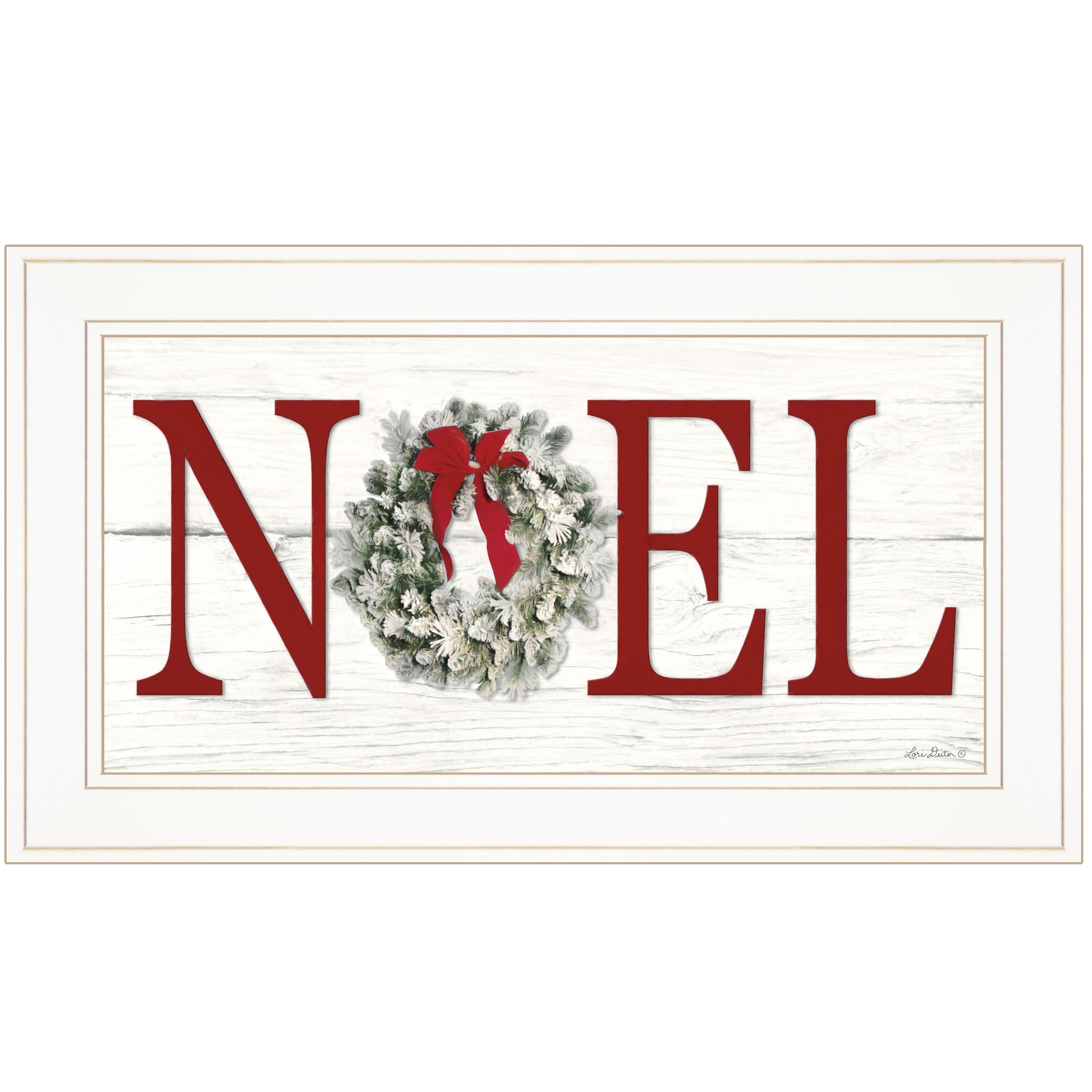 "Christmas Noel" by Lori Deiter, Ready to Hang Framed Print, White Frame--1