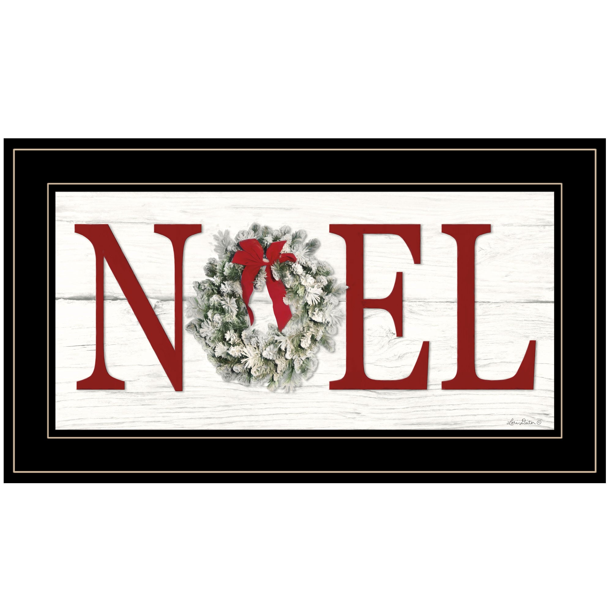 "Christmas Noel" by Lori Deiter, Ready to Hang Framed Print, Black Frame--1