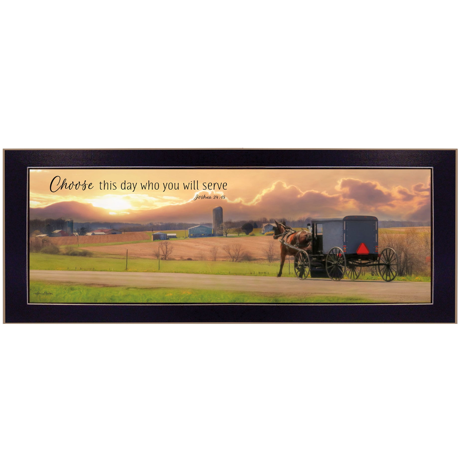 "Choose this Day Who You will Serve" by Lori Deiter, Ready to Hang Framed Print, Black Frame--1