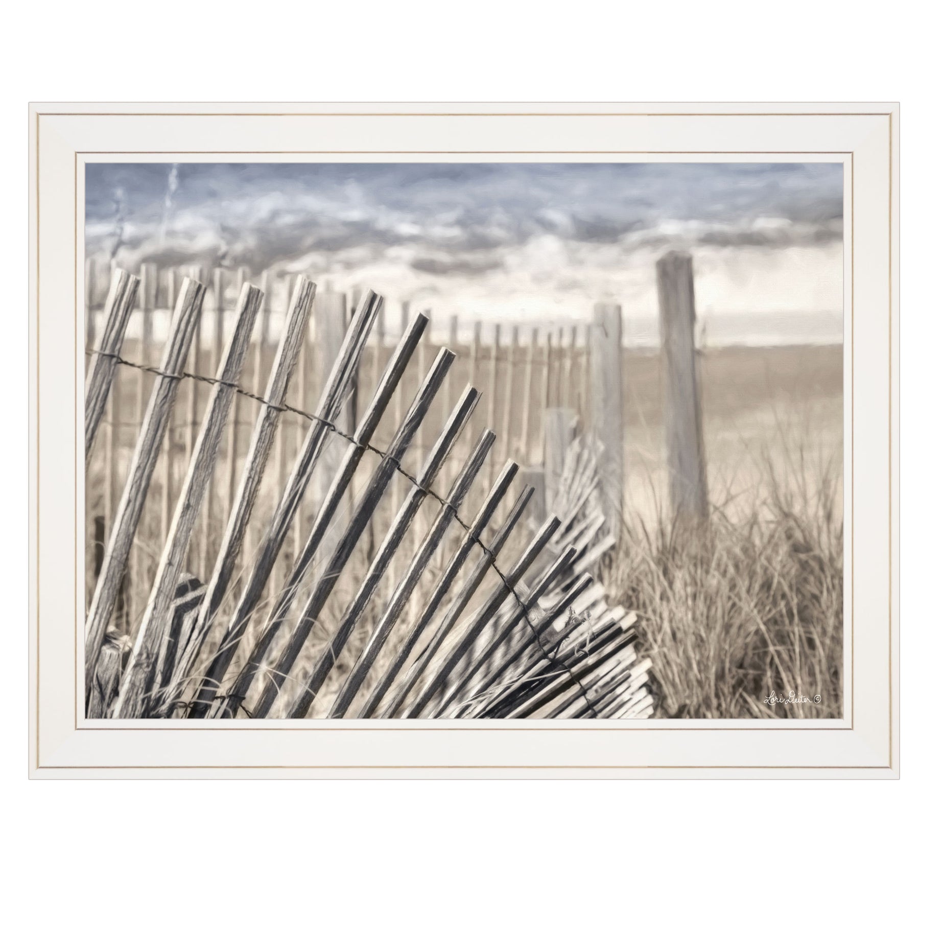 "On The Coastline" by Lori Deiter, Ready to Hang Framed Print, White Frame--1