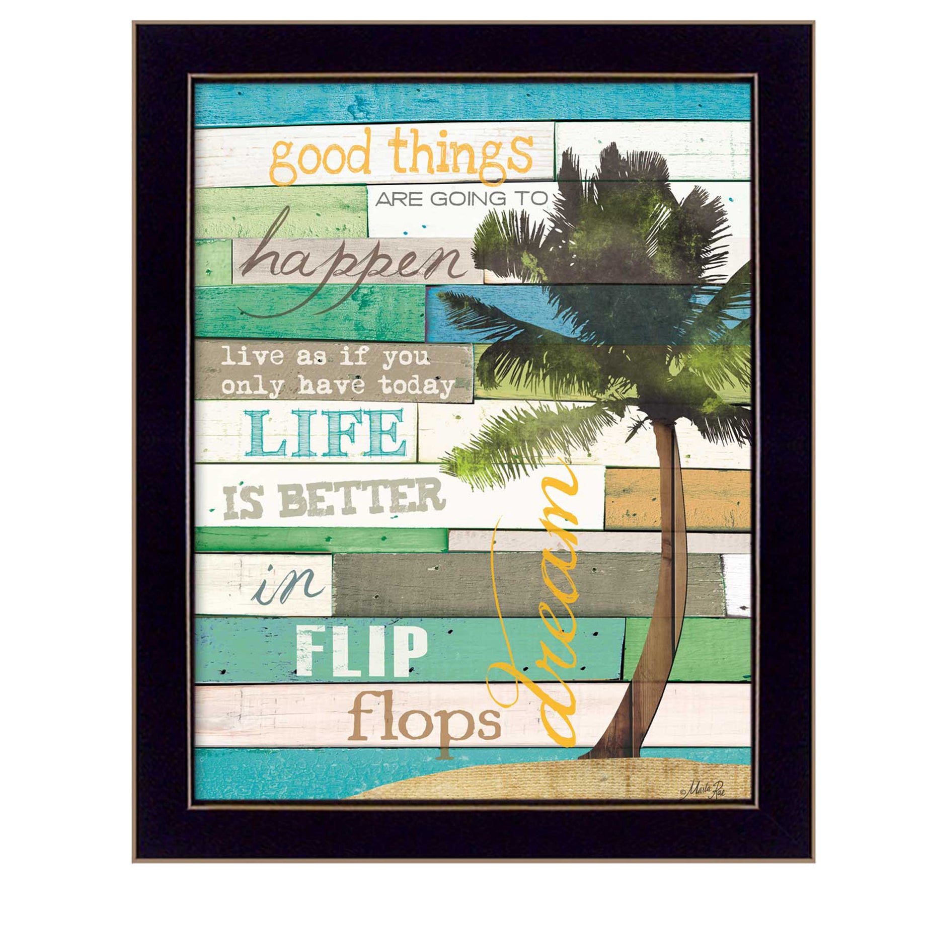 "Good Things" By Marla Rae, Printed Wall Art, Ready To Hang Framed Poster, Black Frame--1