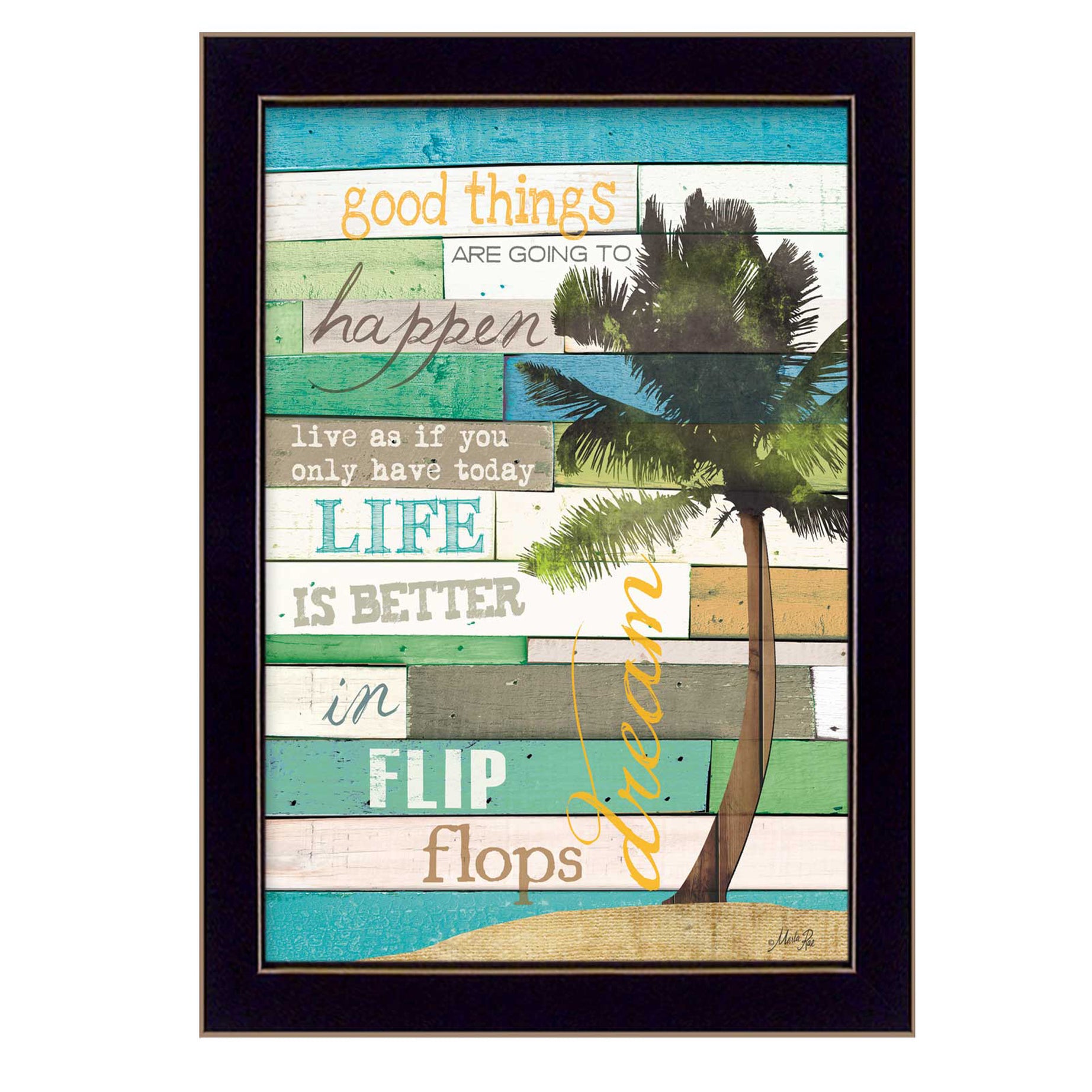 "Good Things" By Marla Rae, Printed Wall Art, Ready To Hang Framed Poster, Black Frame--1