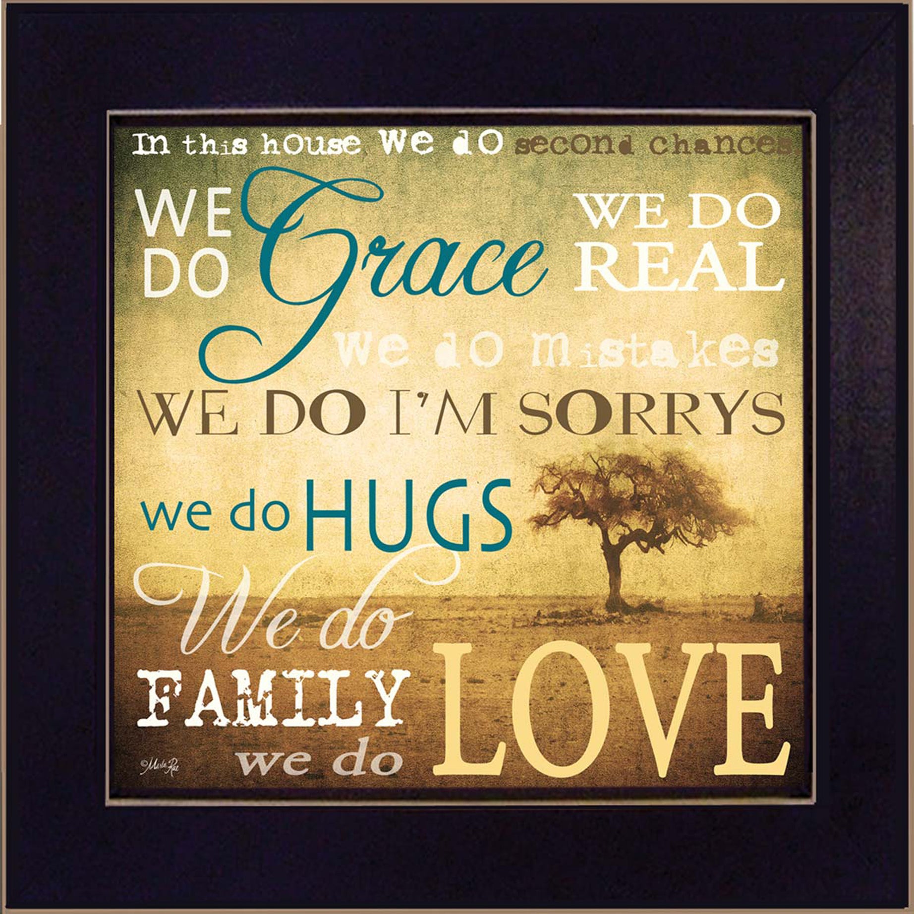 "We Do" By Marla Rae, Printed Wall Art, Ready To Hang Framed Poster, Black Frame--1