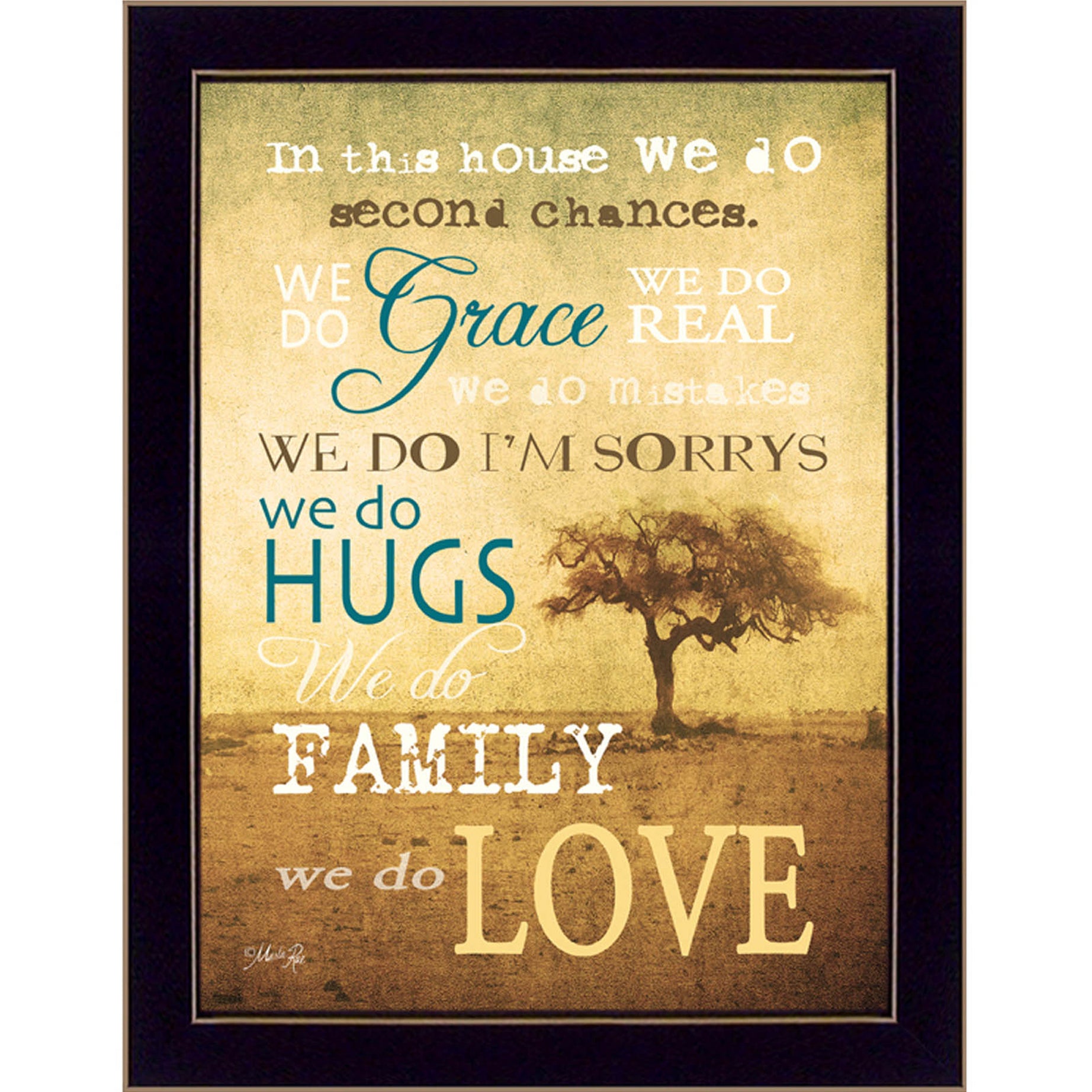 "We Do" By Marla Rae, Printed Wall Art, Ready To Hang Framed Poster, Black Frame--1