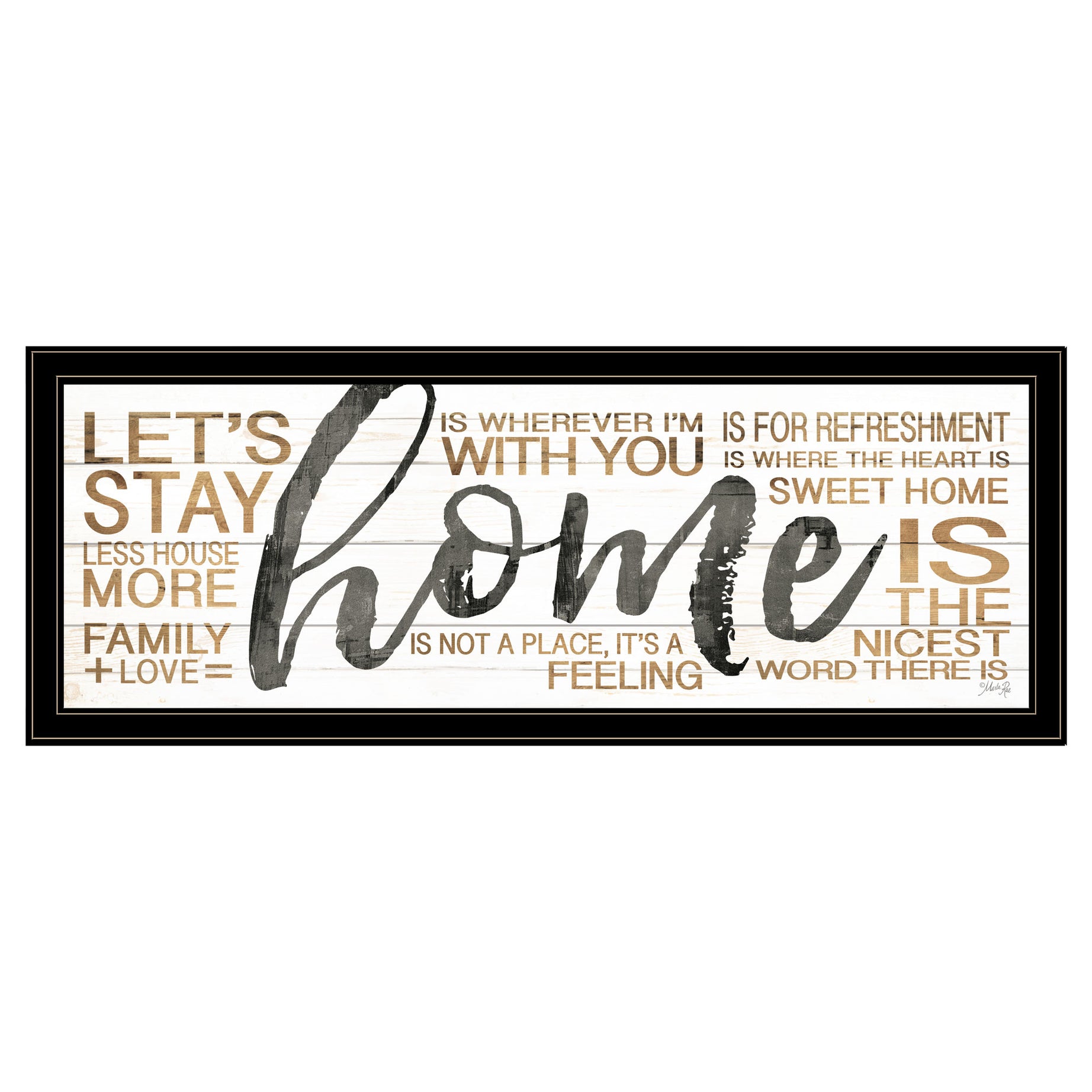 "Home" by Marla Rae, Ready to Hang Framed Print, Black Frame--1