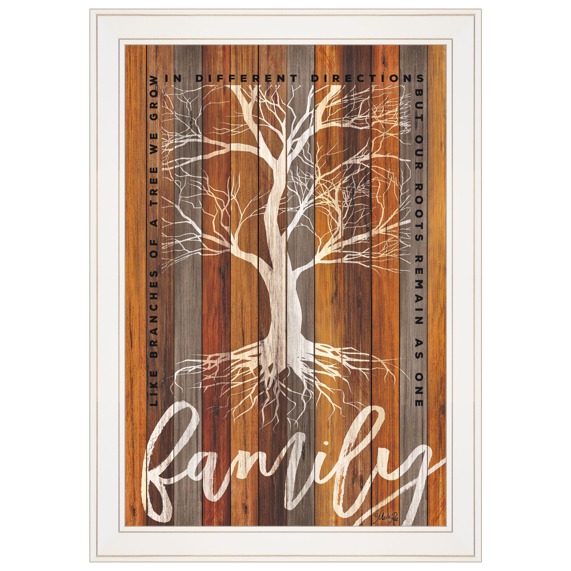 "Family Roots" by Marla Rae, Ready to Hang Framed print, White Frame--1