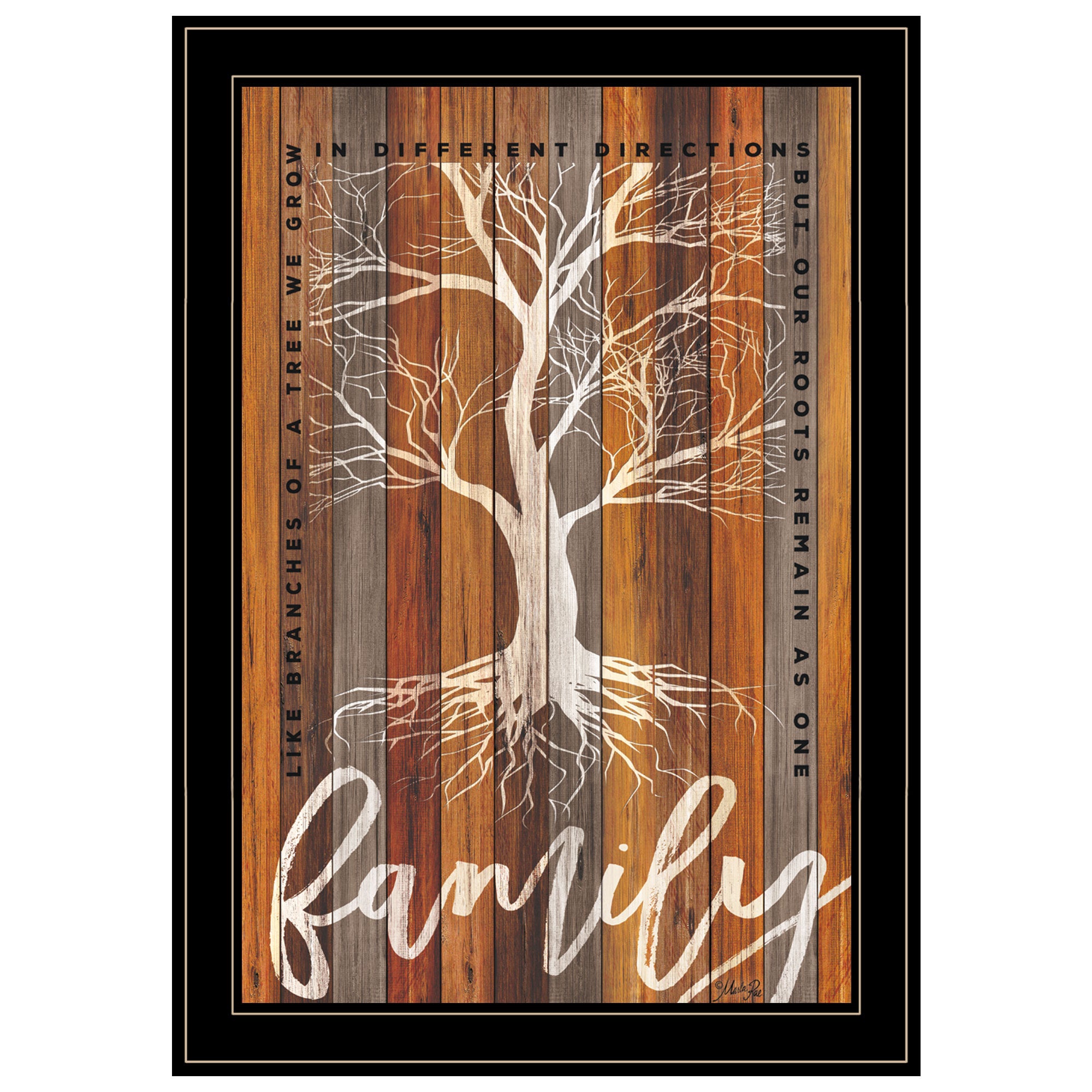 "Family Roots" by Marla Rae, Ready to Hang Framed Print, Black Frame--1