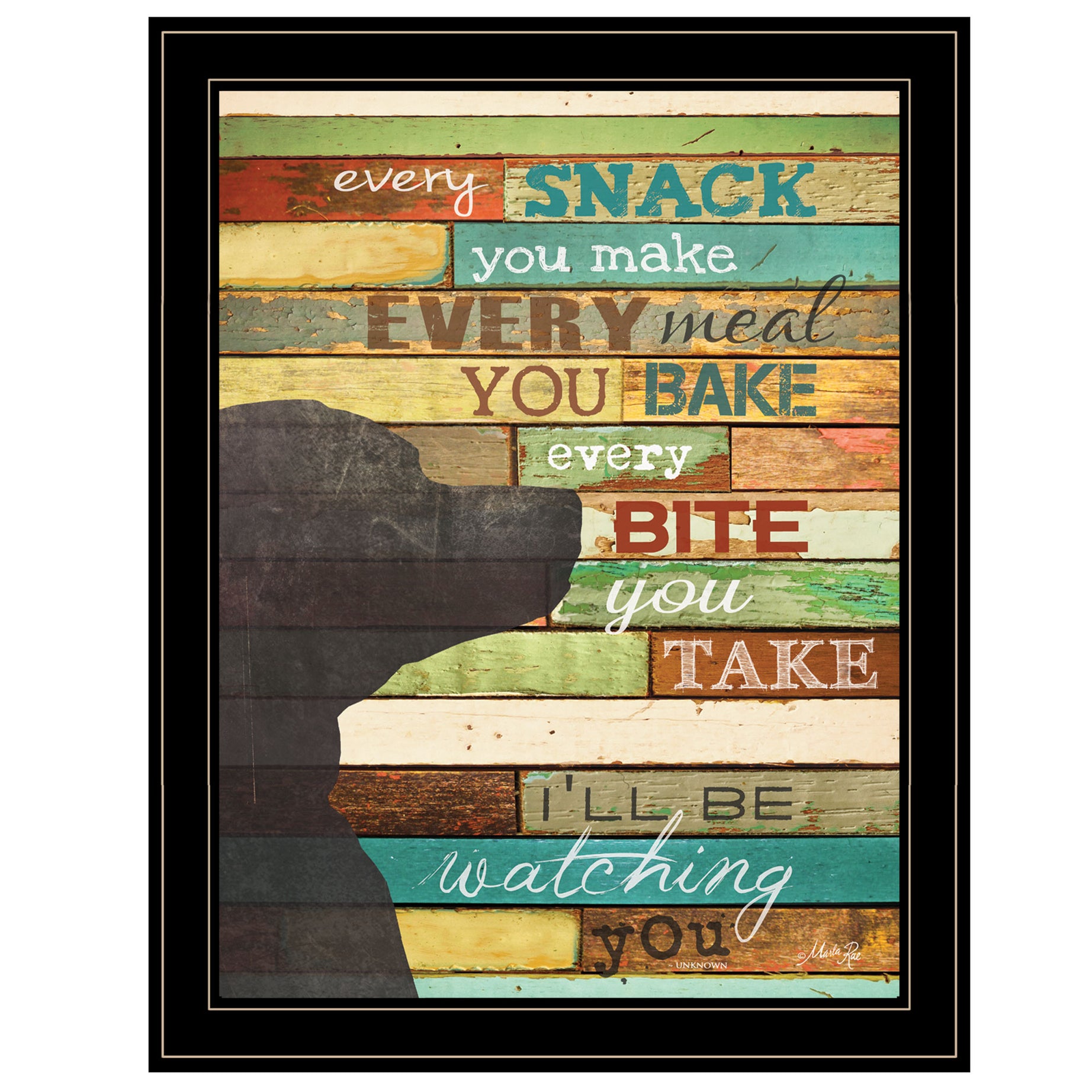 "I'll Be Watching You" By Marla Rae, Ready to Hang Framed Print, Black Frame--1