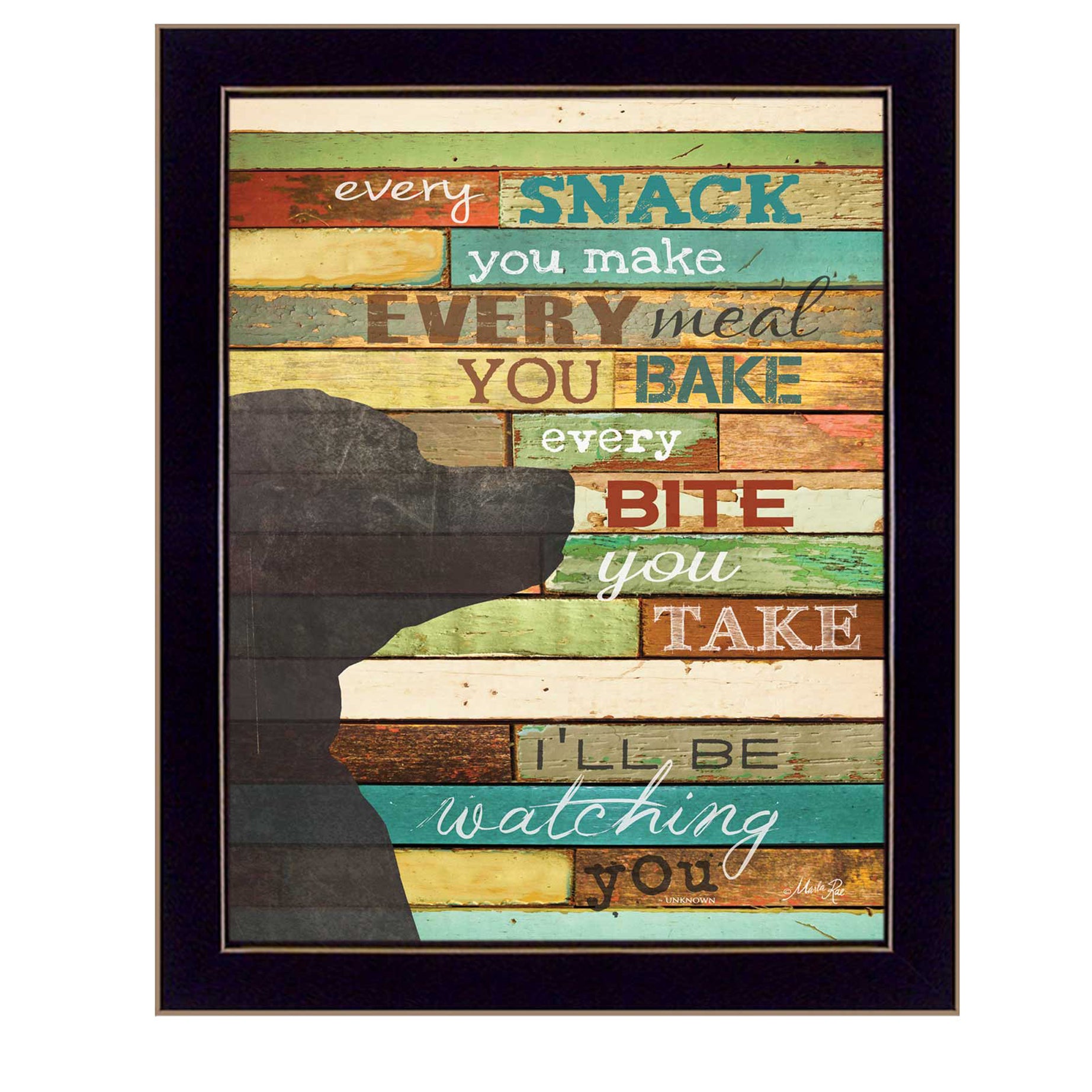 "I'll Be Watching You" By Marla Rae, Printed Wall Art, Ready To Hang Framed Poster, Black Frame--1