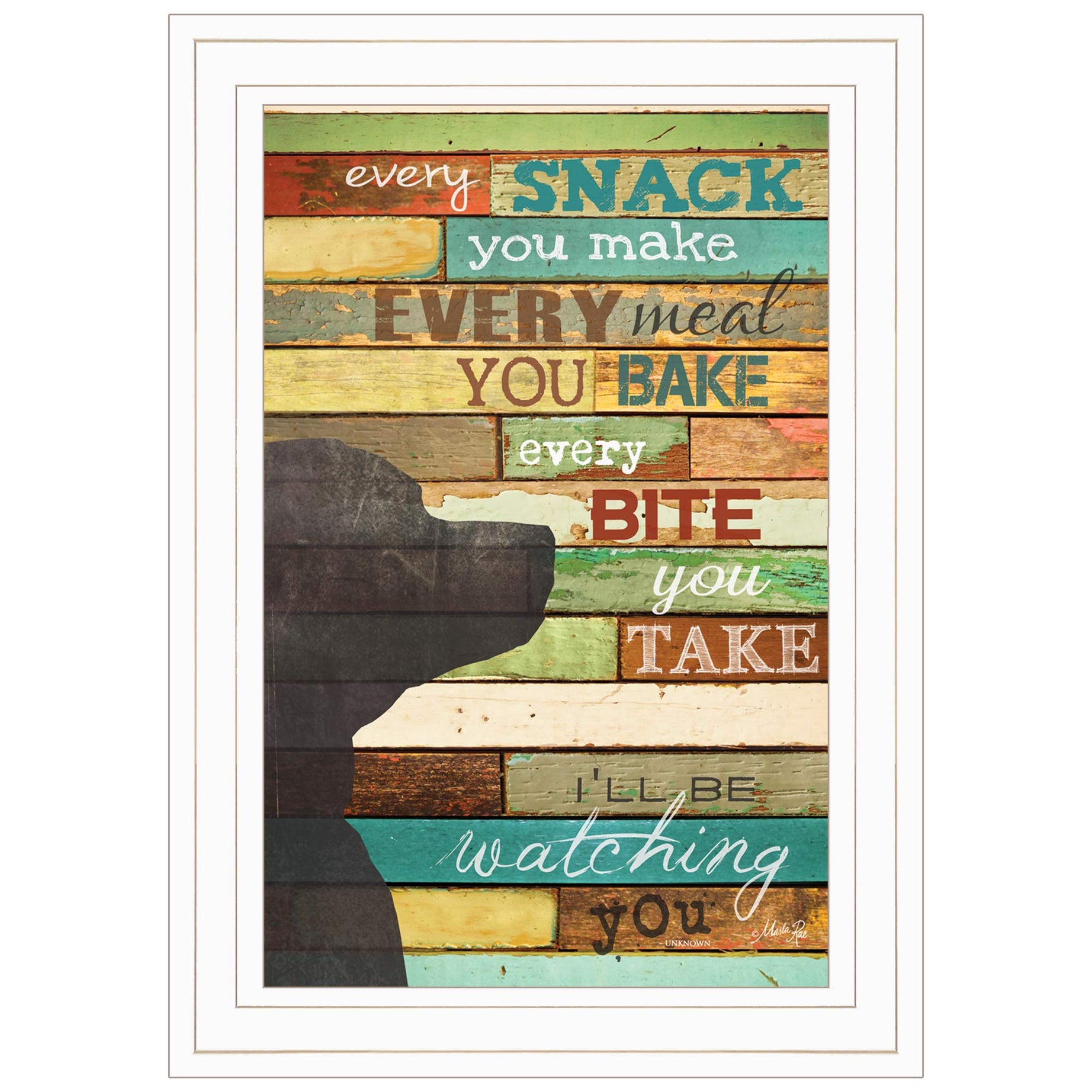 "I'll Be Watching You" By Marla Rae, Ready to Hang Framed Print, White Frame--1