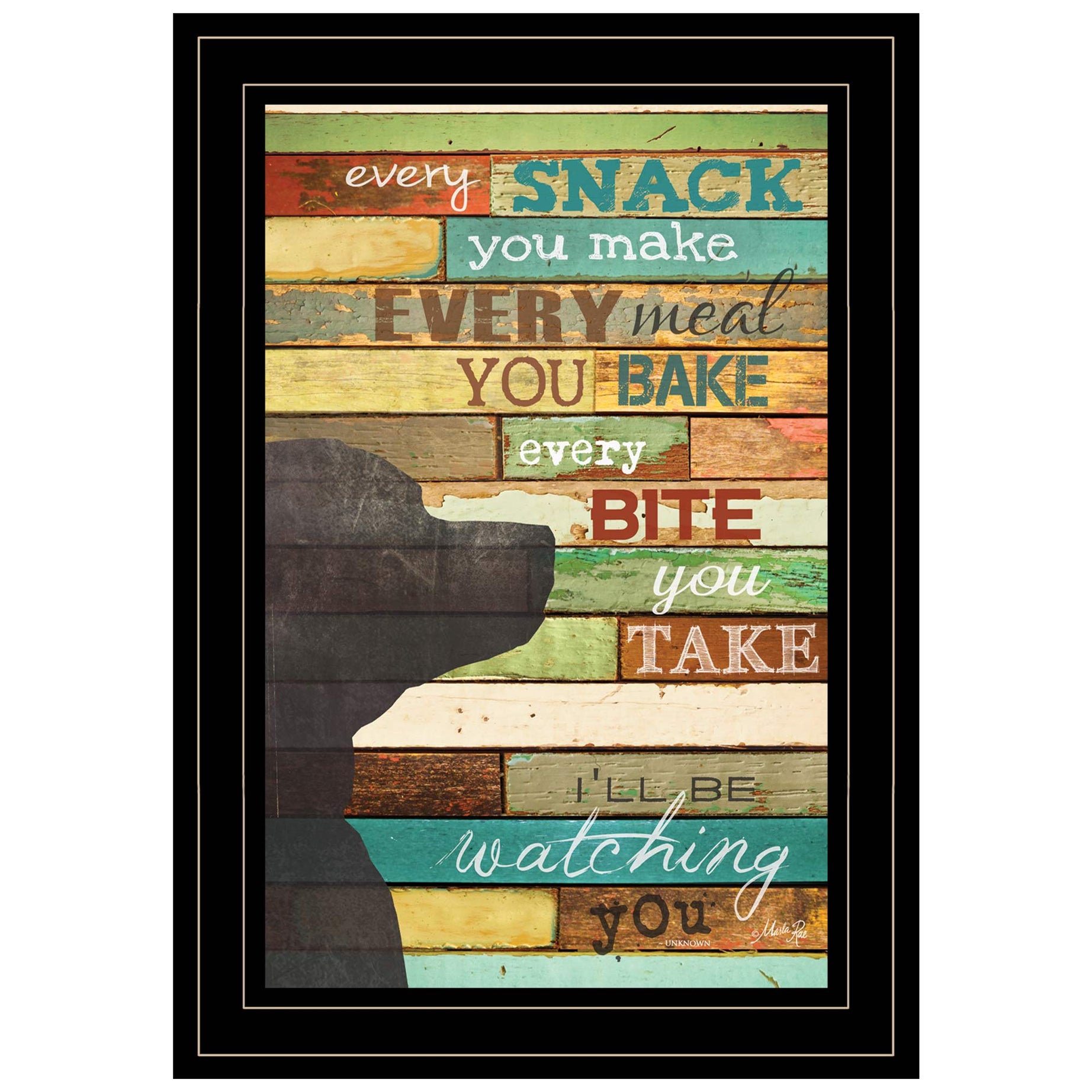 "I'll Be Watching You" By Marla Rae, Ready to Hang Framed Print, Black Frame--1