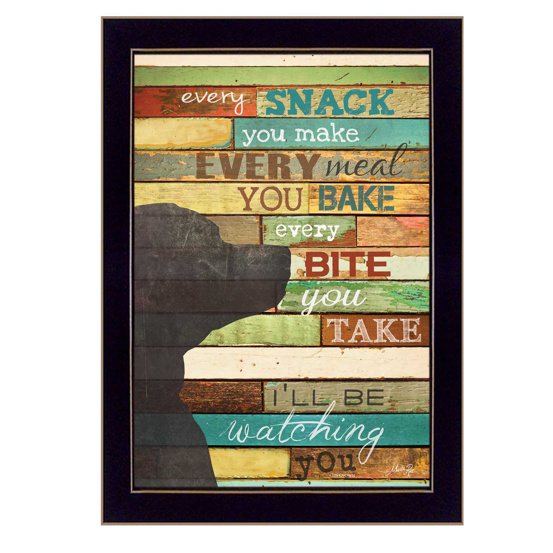 "I'll Be Watching You" By Marla Rae, Printed Wall Art, Ready To Hang Framed Poster, Black Frame--1