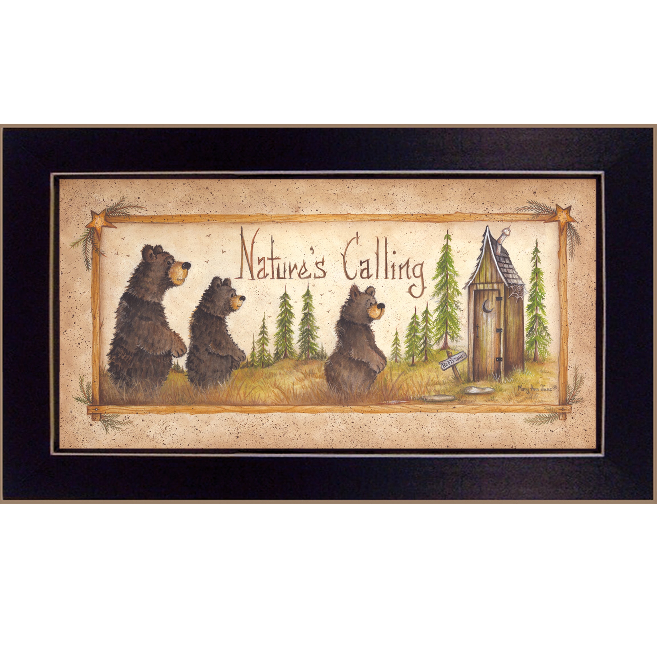 "Nature's Calling" By Mary June, Printed Wall Art, Ready To Hang Framed Poster, Black Frame--1