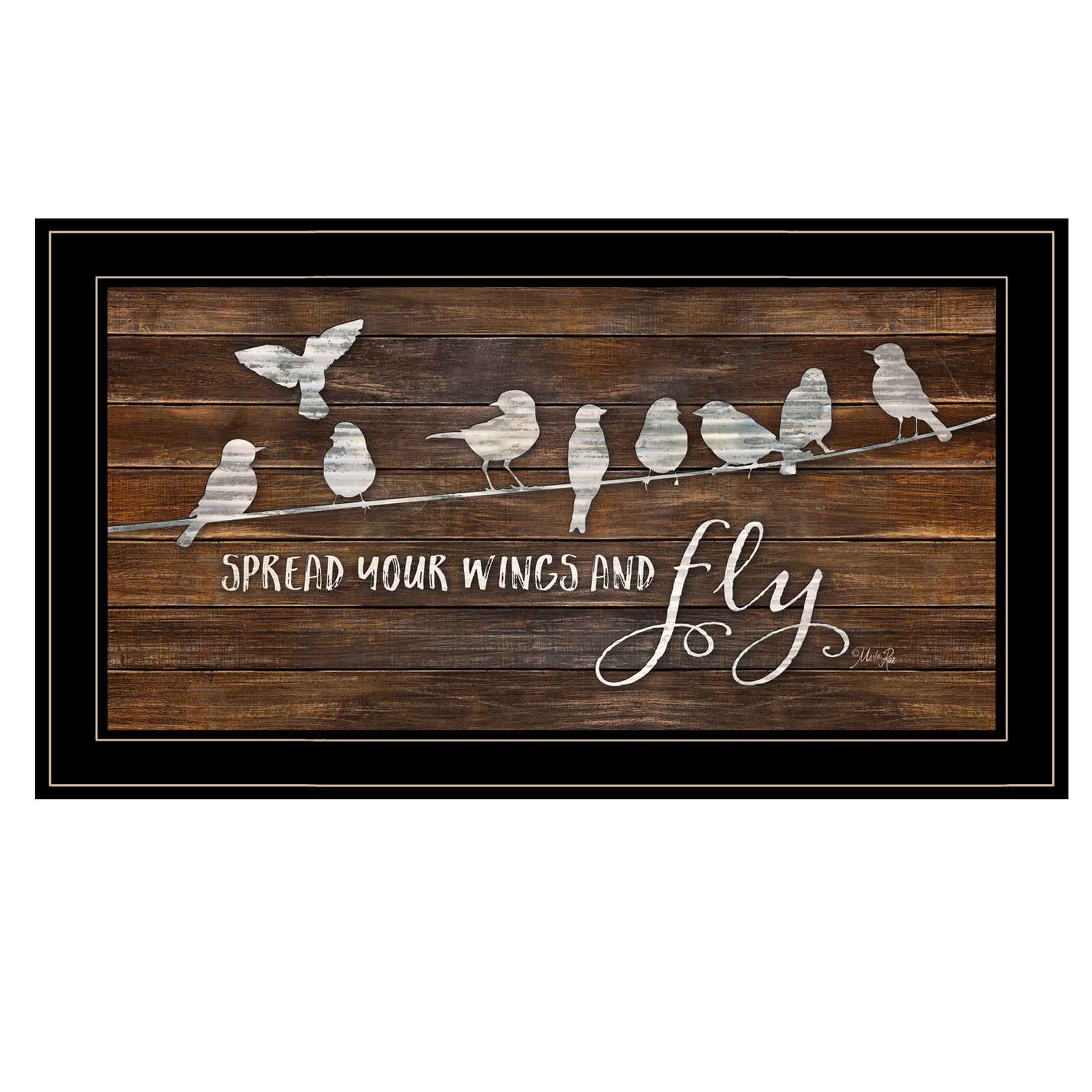 Spread Your Wings and Fly by Marla Rae, Ready to Hang Framed Print, Black Frame--1