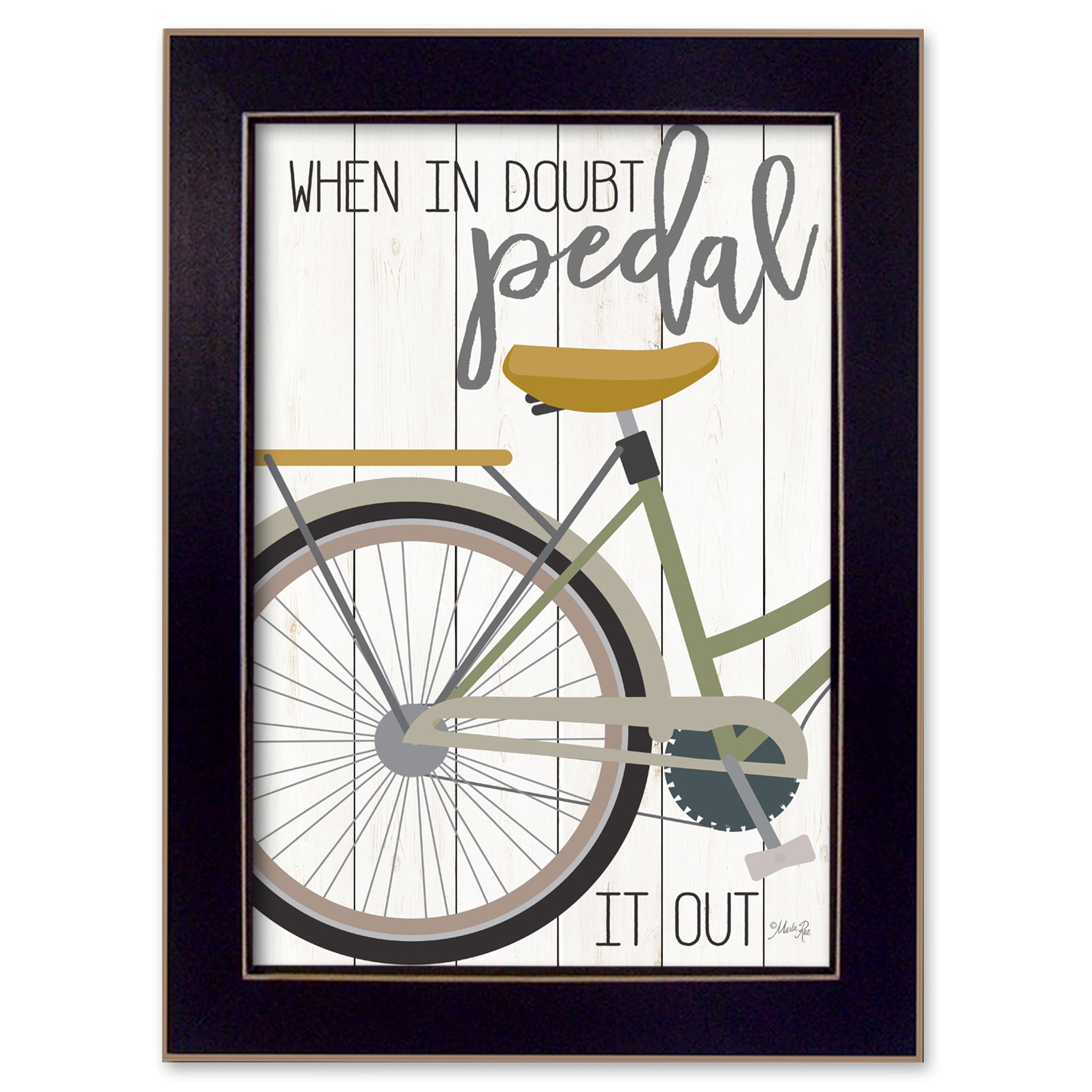 "When In Doubt" By Marla Rae, Printed Wall Art, Ready To Hang Framed Poster, Black Frame--1