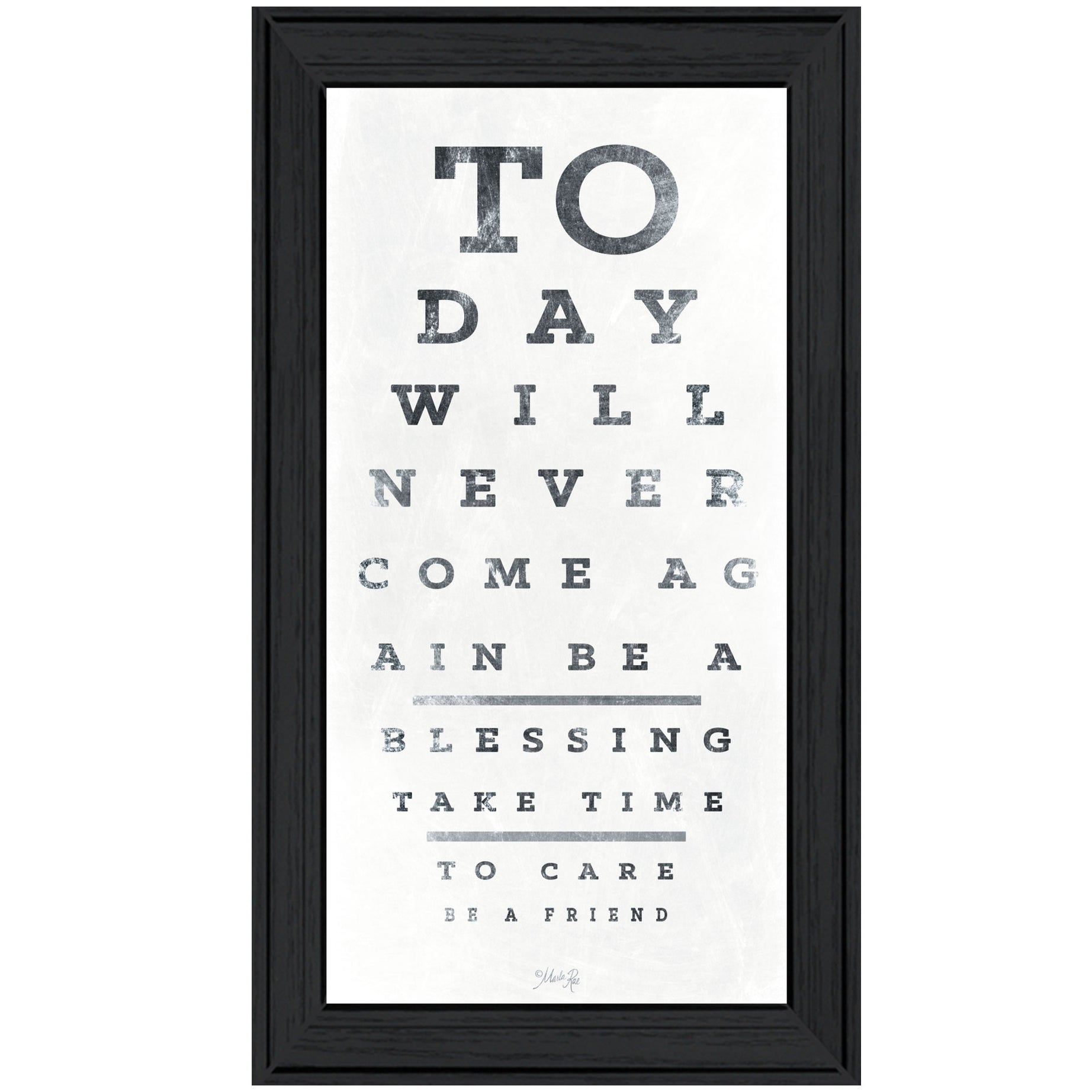 "Eye Chart I" by Marla Rae, Ready to Hang Framed Print, Black Frame--1