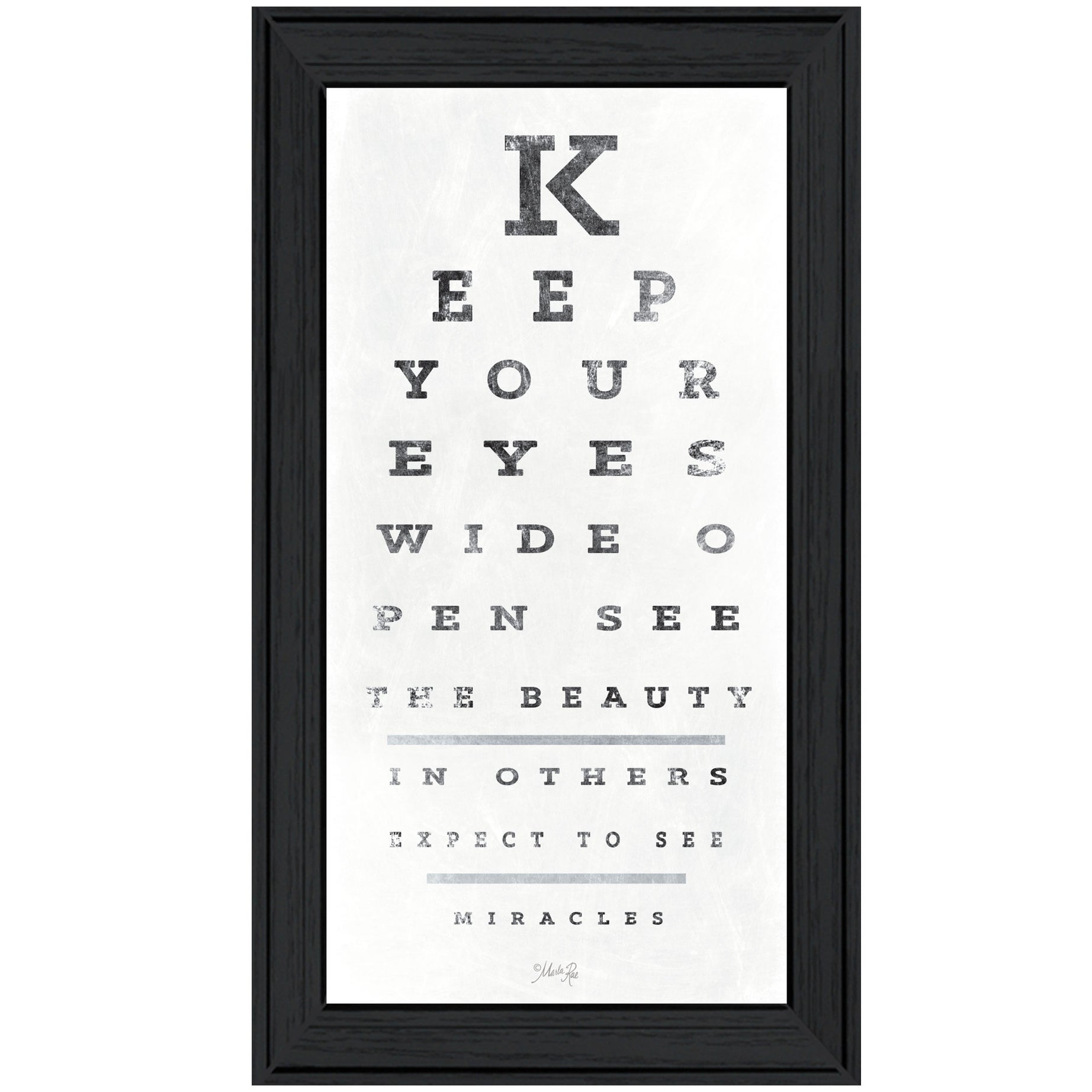 "Eye Chart II" by Marla Rae, Ready to Hang Framed Print, Black Frame--1