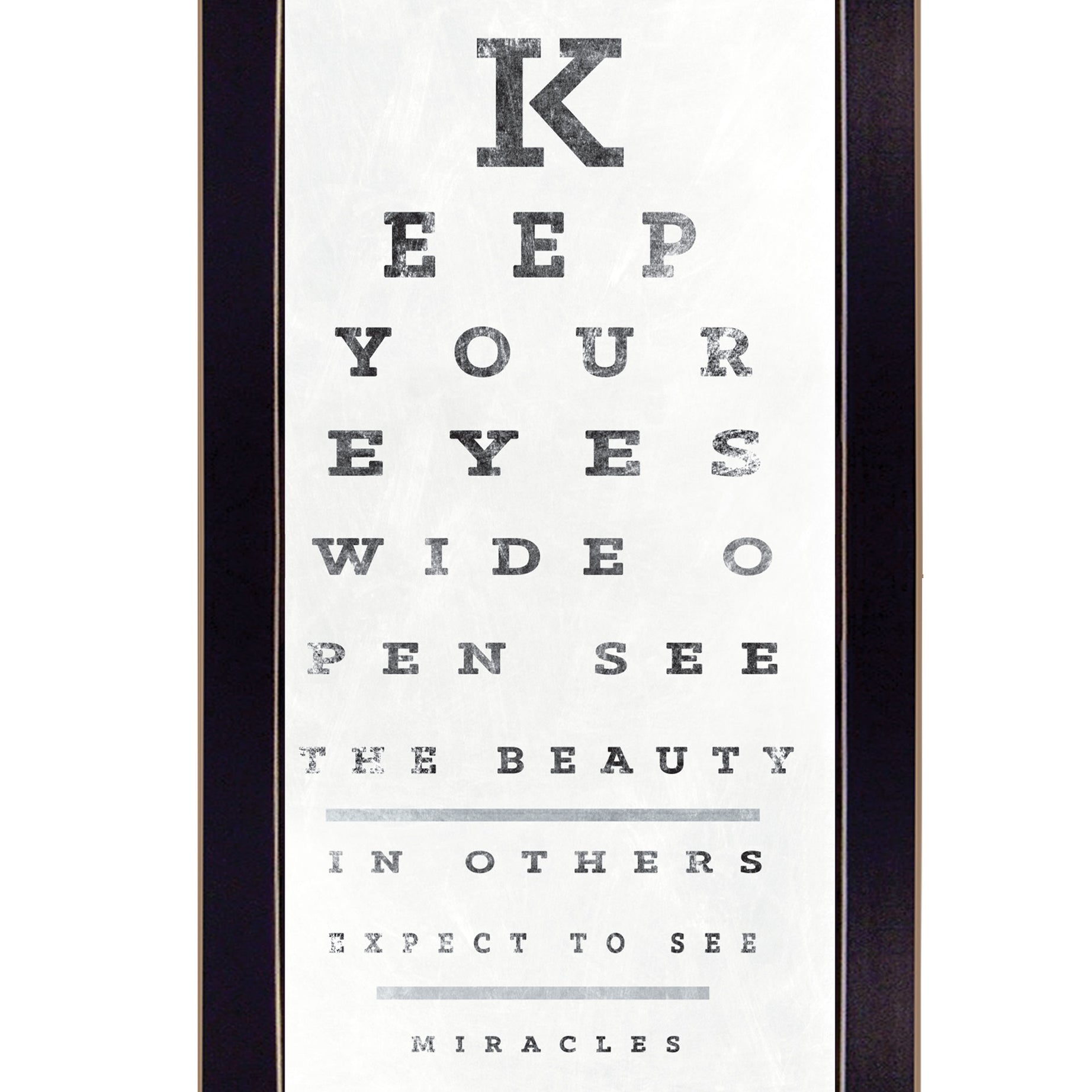 "Eye Chart II" by Artisan Marla Rae, Ready to Hang Framed Print, Black Frame--1