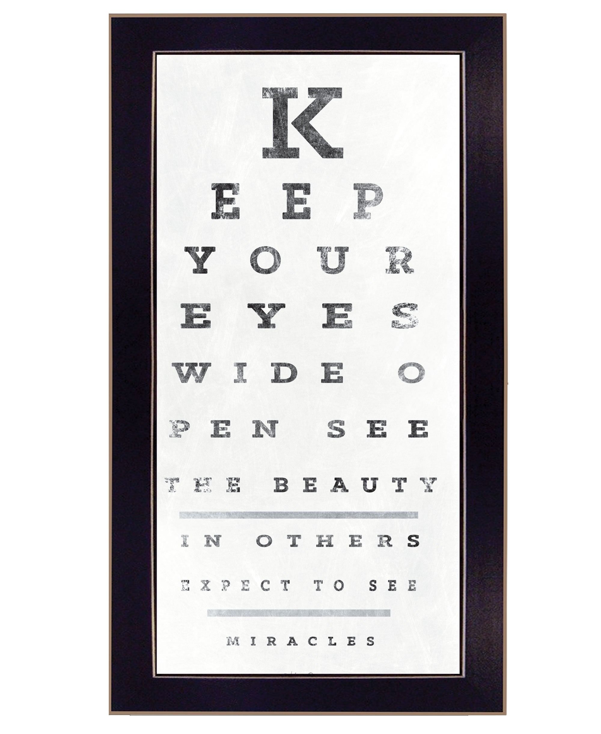 "Eye Chart II" by Artisan Marla Rae, Ready to Hang Framed Print, Black Frame--1