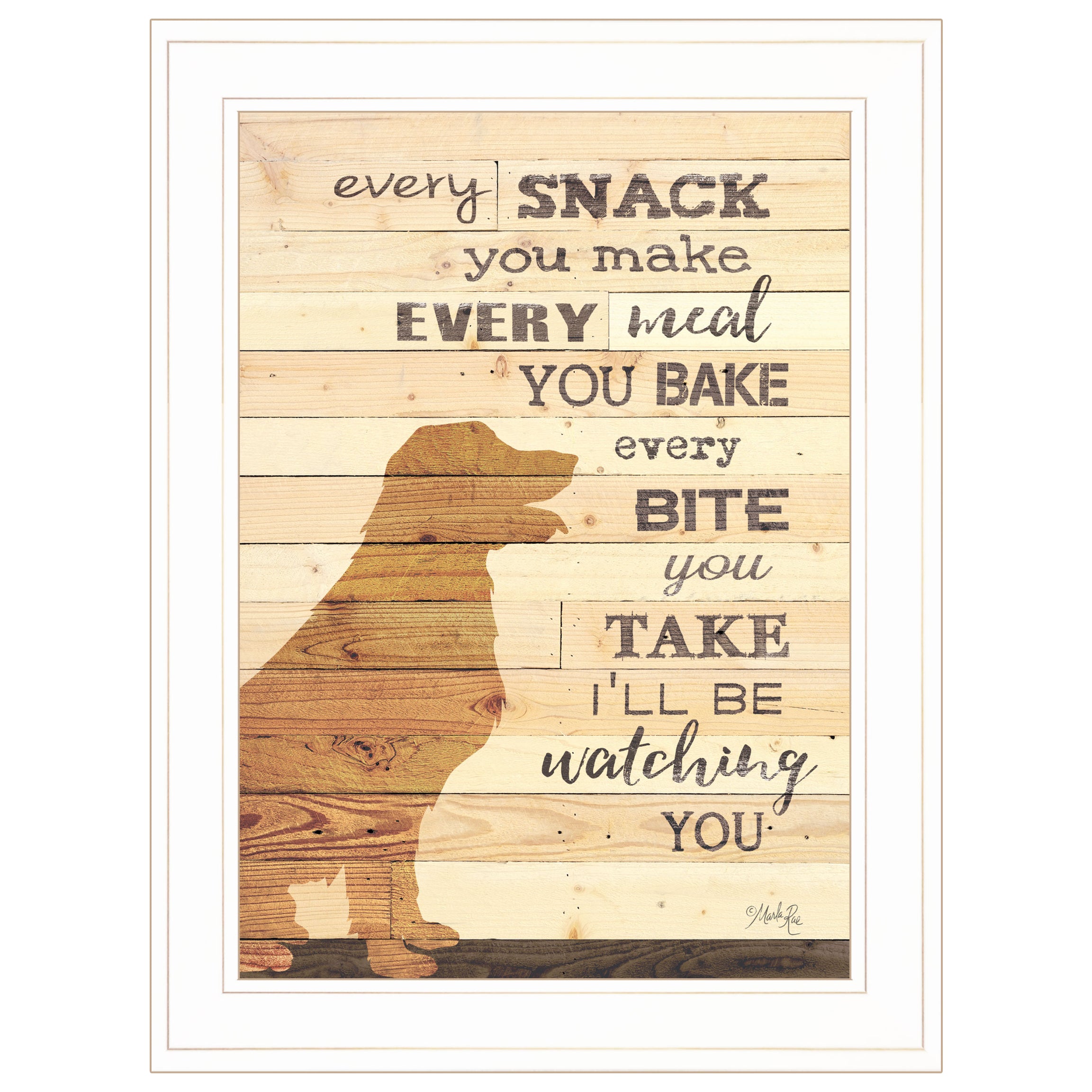 "Every Snack You Make" By Marla Rae, Ready to Hang Framed Print, White Frame--1