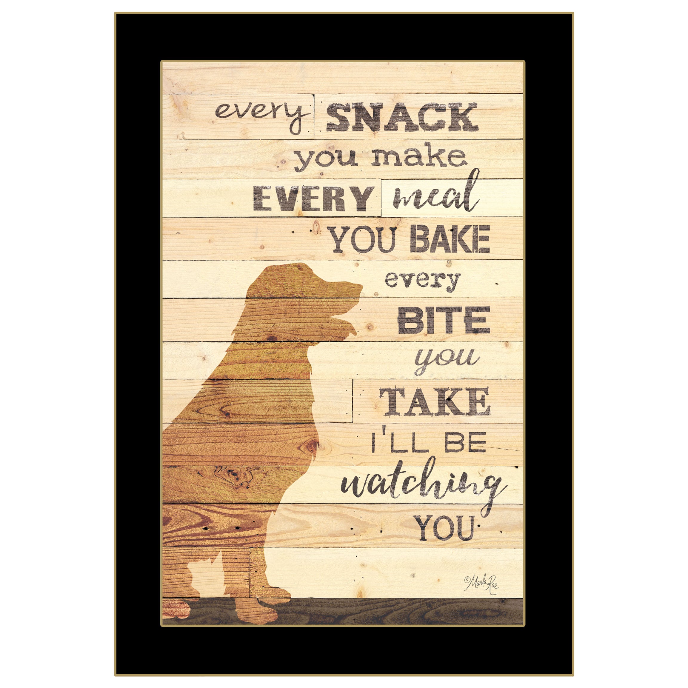 "Every Snack You Make" By Marla Rae, Ready to Hang Framed Print, Black Frame--1