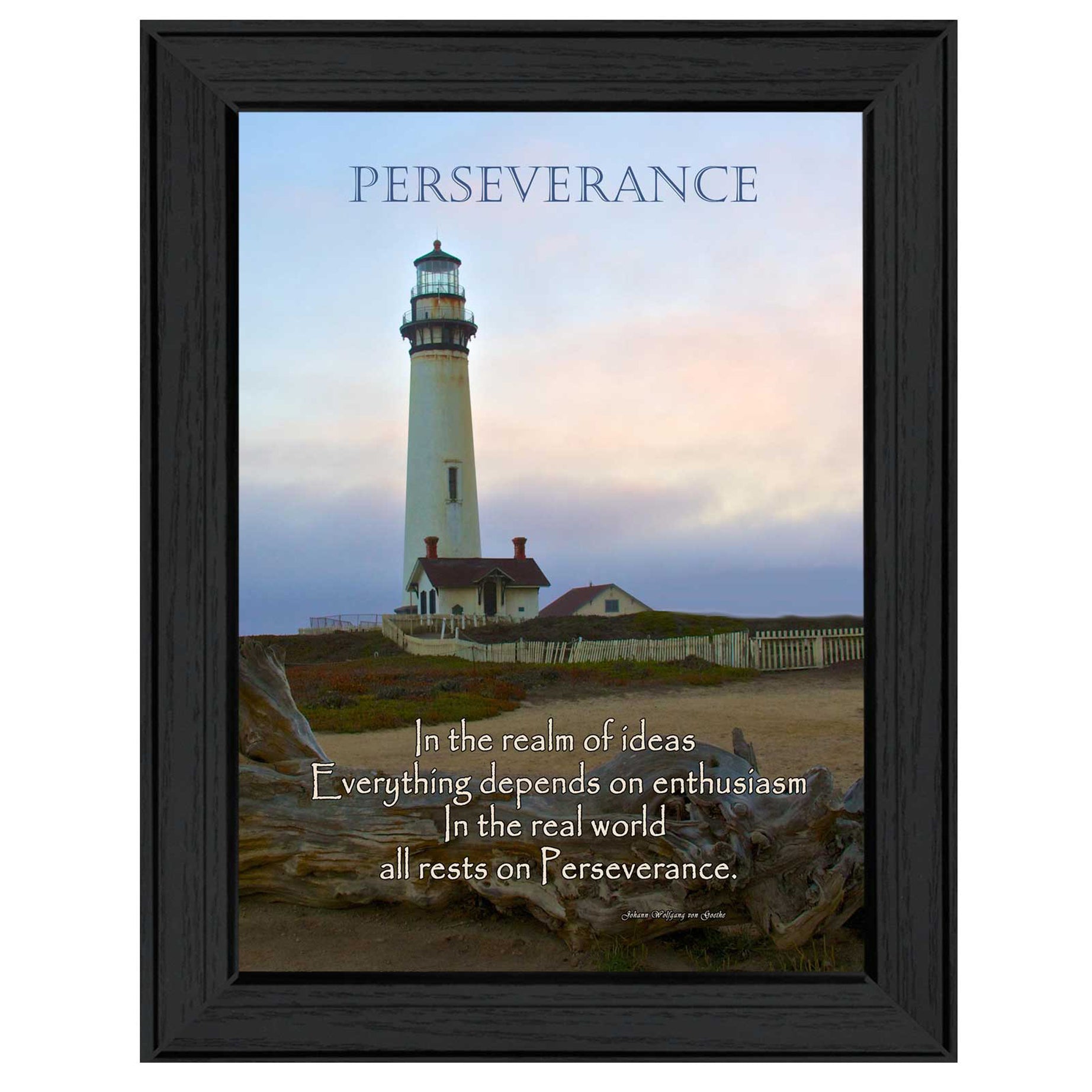 "Perseverance" By Trendy Decor4U, Printed Wall Art, Ready To Hang Framed Poster, Black Frame--1