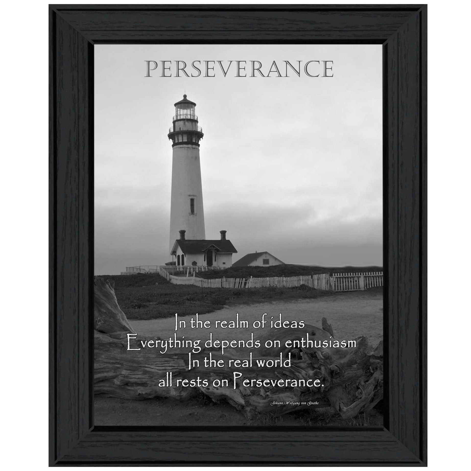 "Perseverance" By Trendy Decor4U, Printed Wall Art, Ready To Hang Framed Poster, Black Frame--1