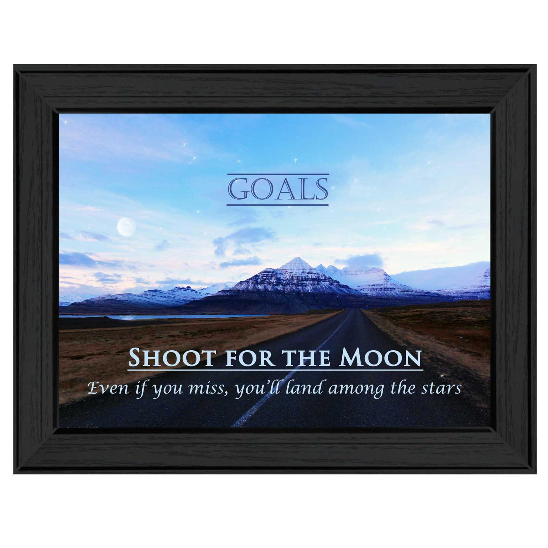 "Goals" By Trendy Decor4U, Printed Wall Art, Ready To Hang Framed Poster, Black Frame--1