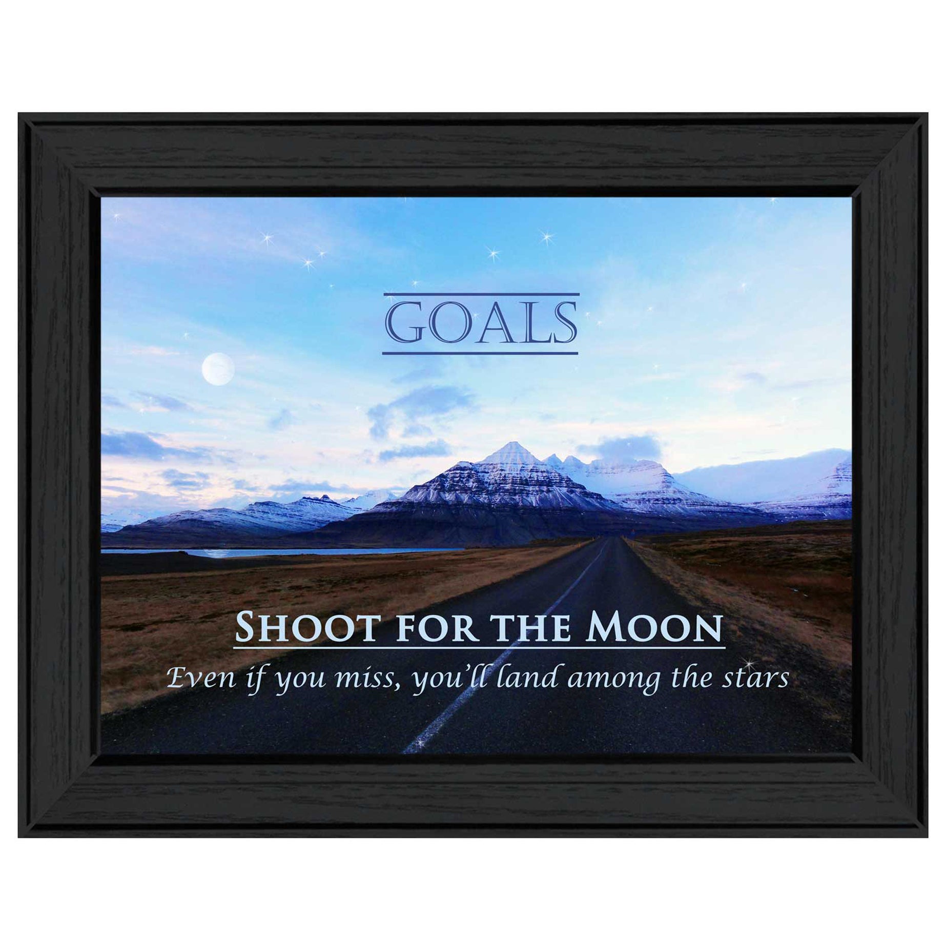 "Goals" By Trendy Decor4U, Printed Wall Art, Ready To Hang Framed Poster, Black Frame--1